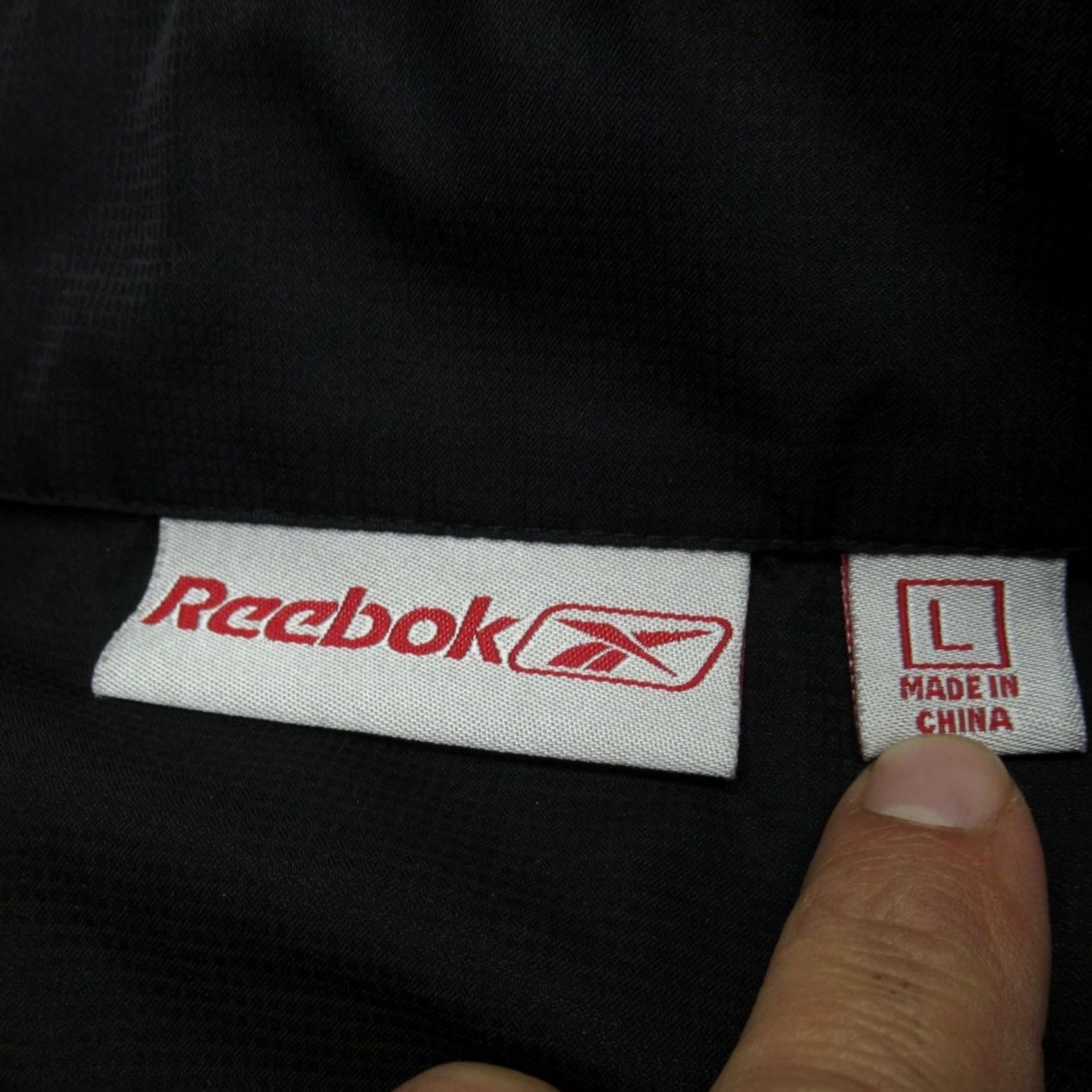 Reebok Reebok Windbreaker Jacket Mens L Black 1/4 Zip Windshirt Logo Zipper Pockets Casual Workwear Wind-Resistant Breathable Size US L / EU 52-54 / 3 - 3 Thumbnail