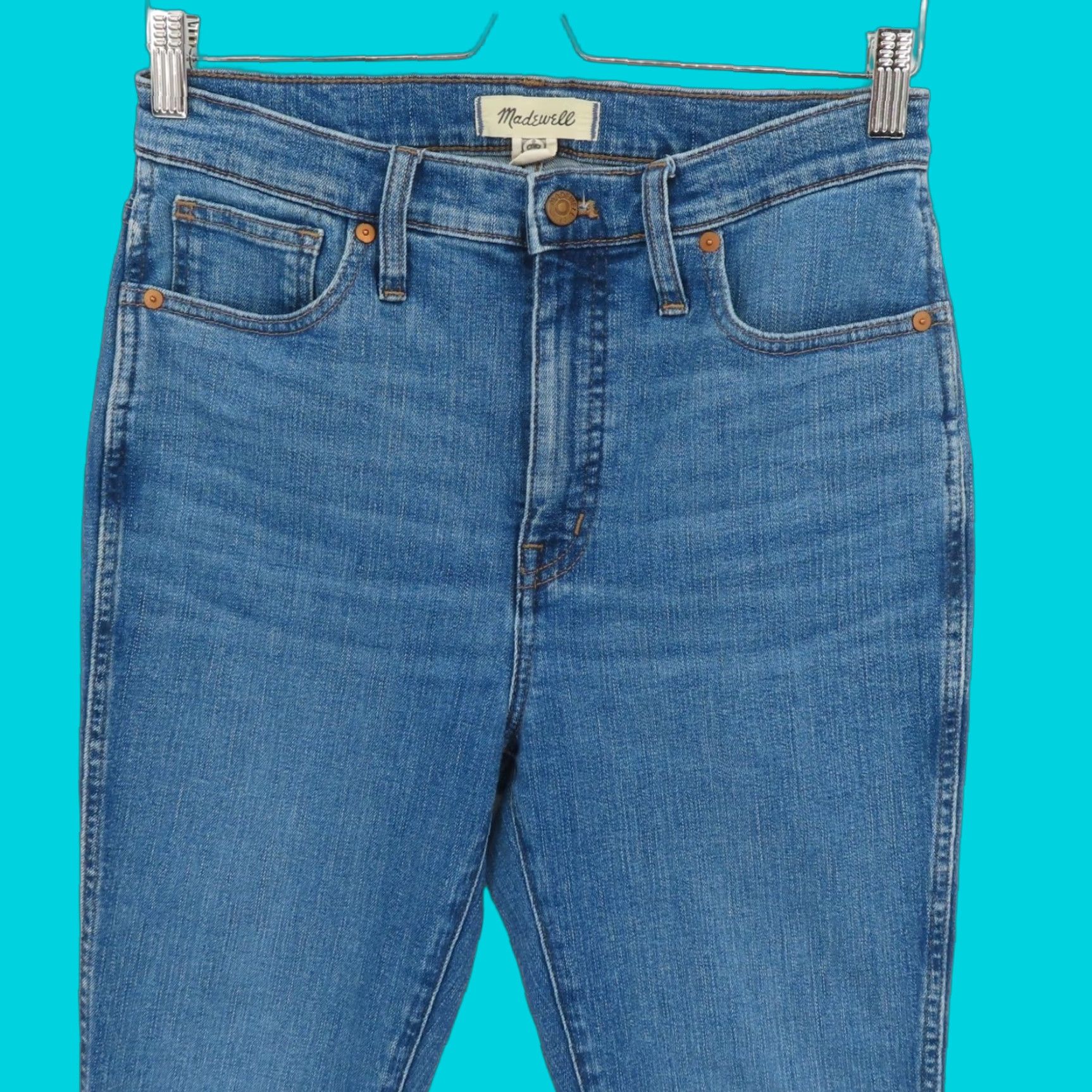 Madewell Madewell Jeans Womens 30 High Rise Skinny Distressed Blue Denim Cotton 5-Pocket Size 30" / US 8 / IT 44 - 1 Thumbnail