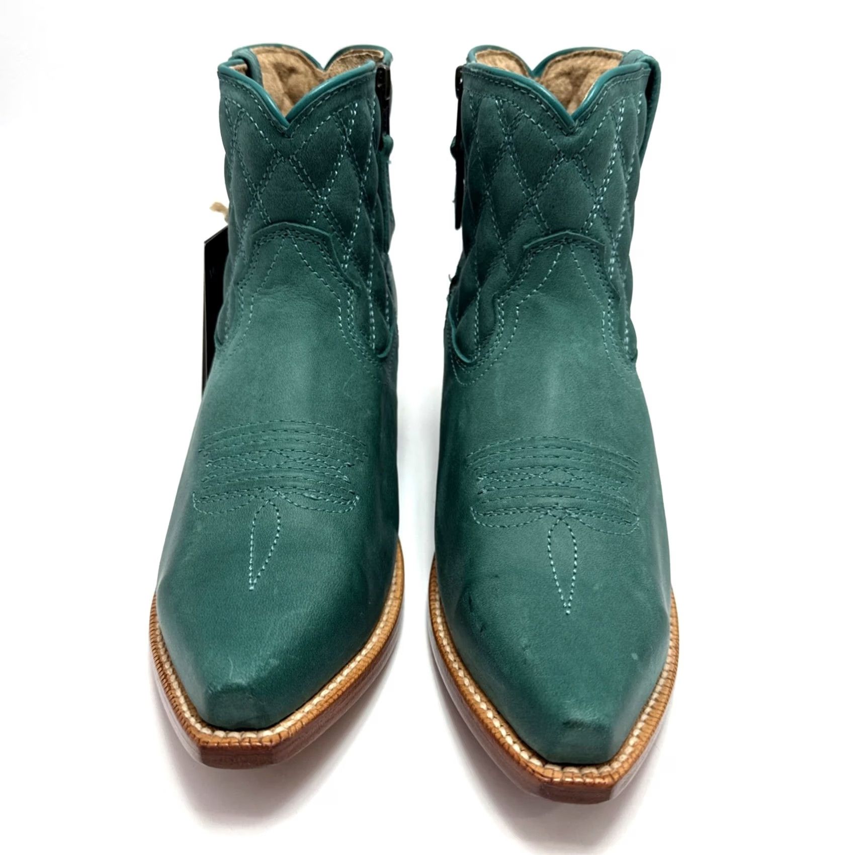 Twisted X Twisted X Bootie Women Blue Turquoise WSOB002 Size 8 B Leather Zip Ankle Western Steppin' Out Casual Size US 8 / IT 38 - 3 Thumbnail