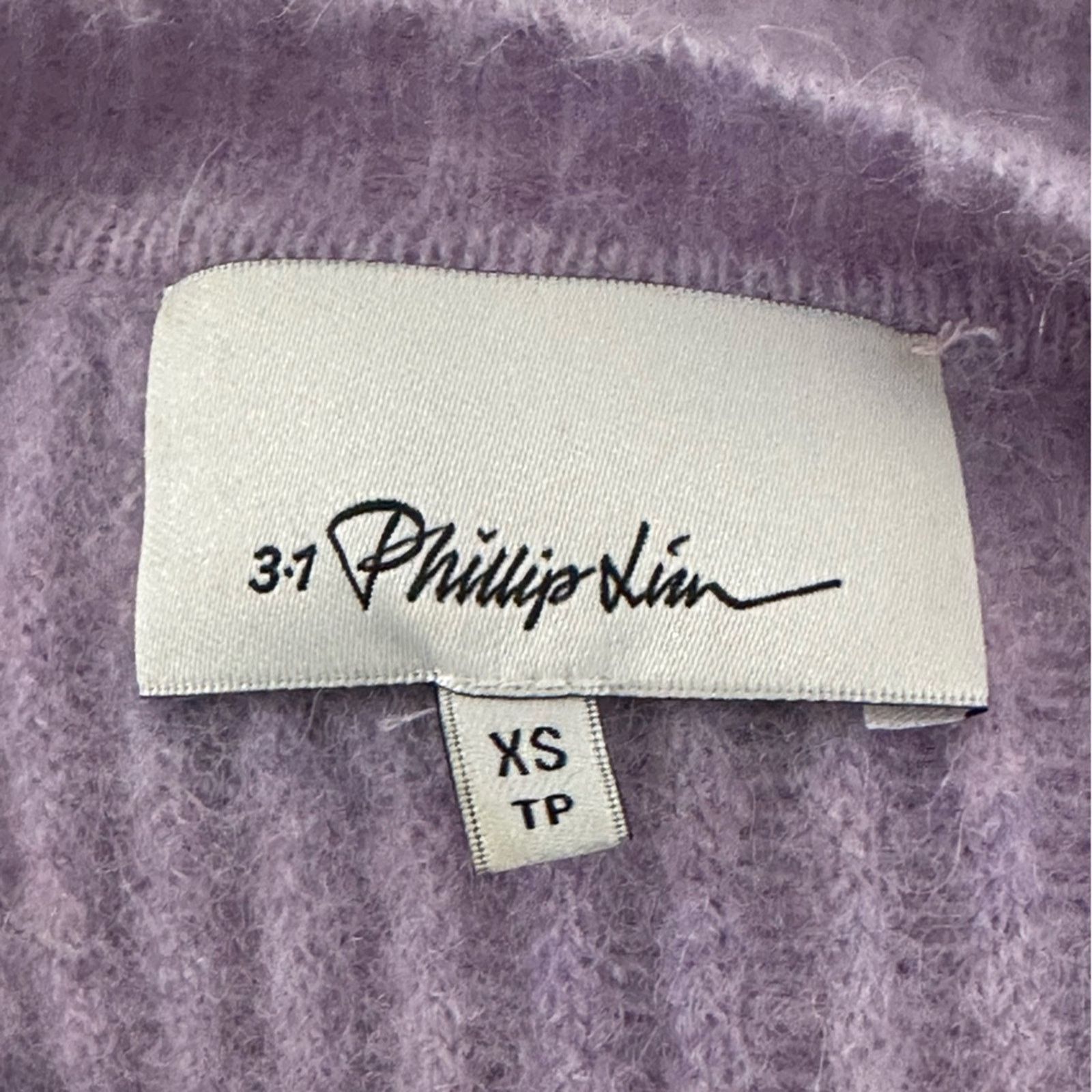 3.1 Phillip Lim Lofty Lilac Alpaca Wool Oversized Sweater Size XS / US 0-2 / IT 36-38 - 2 Thumbnail