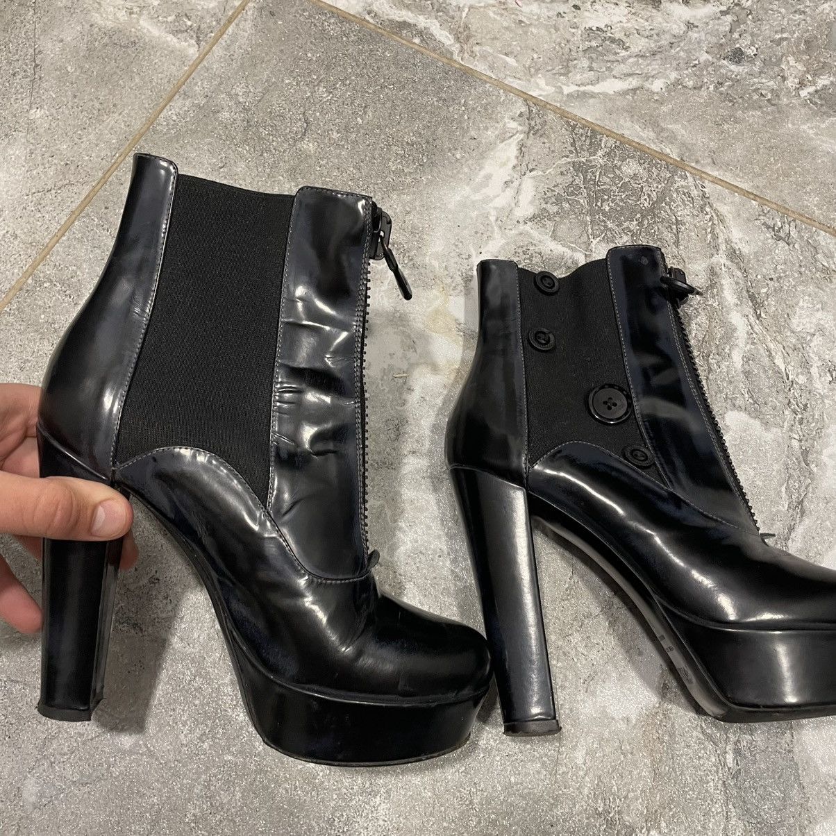 Le Grande Bleu (L.G.B.) × Vintage 38 Rock High Top 00s Boots Avant Garde Platfrom heels emo Size US 8 / IT 38 - 2 Thumbnail
