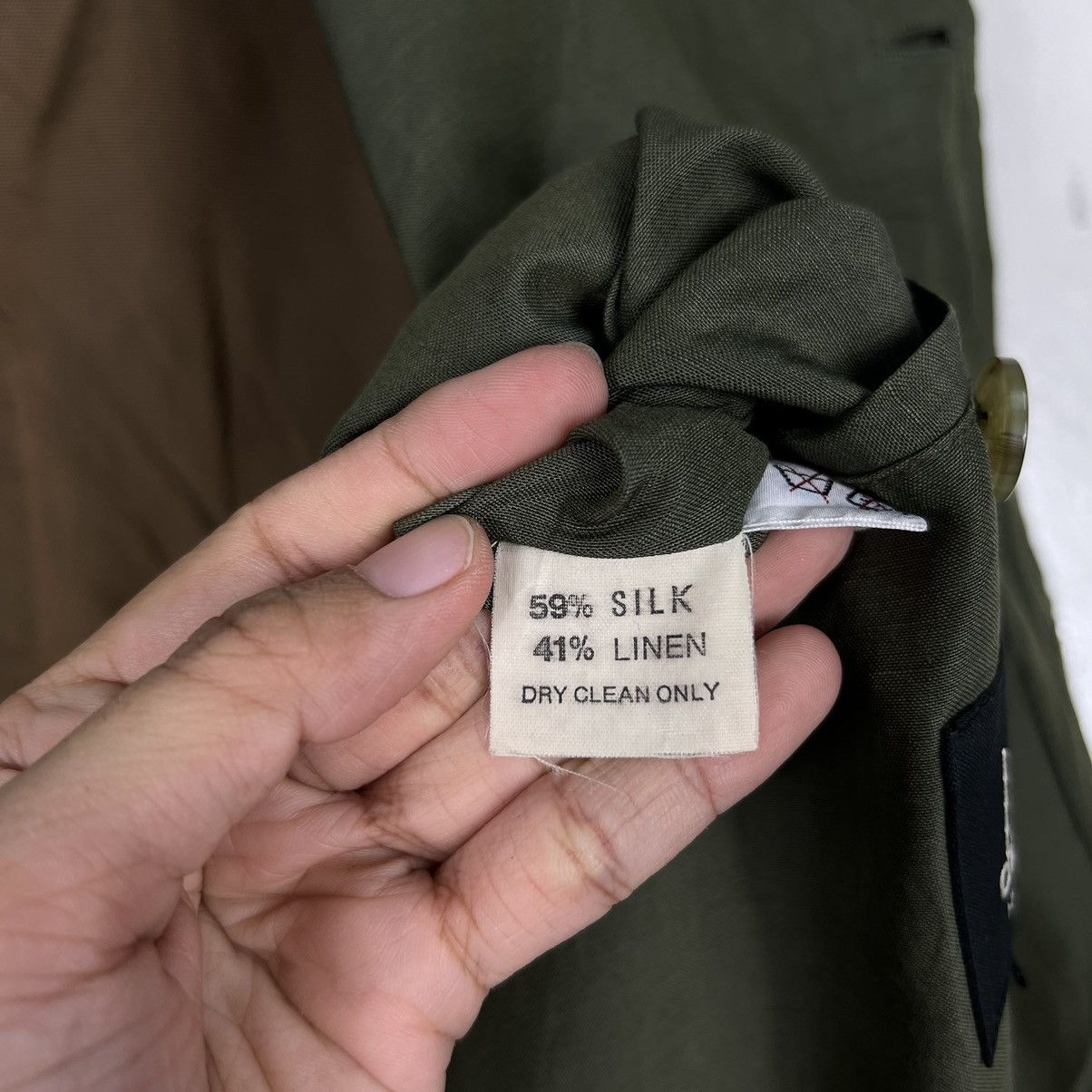 Alfred Dunhill 🔥 VINTAGE DUNHILL HGTONE SILK LINEN JACKET MADE IN ITALY Size US M / EU 48-50 / 2 - 14 Thumbnail