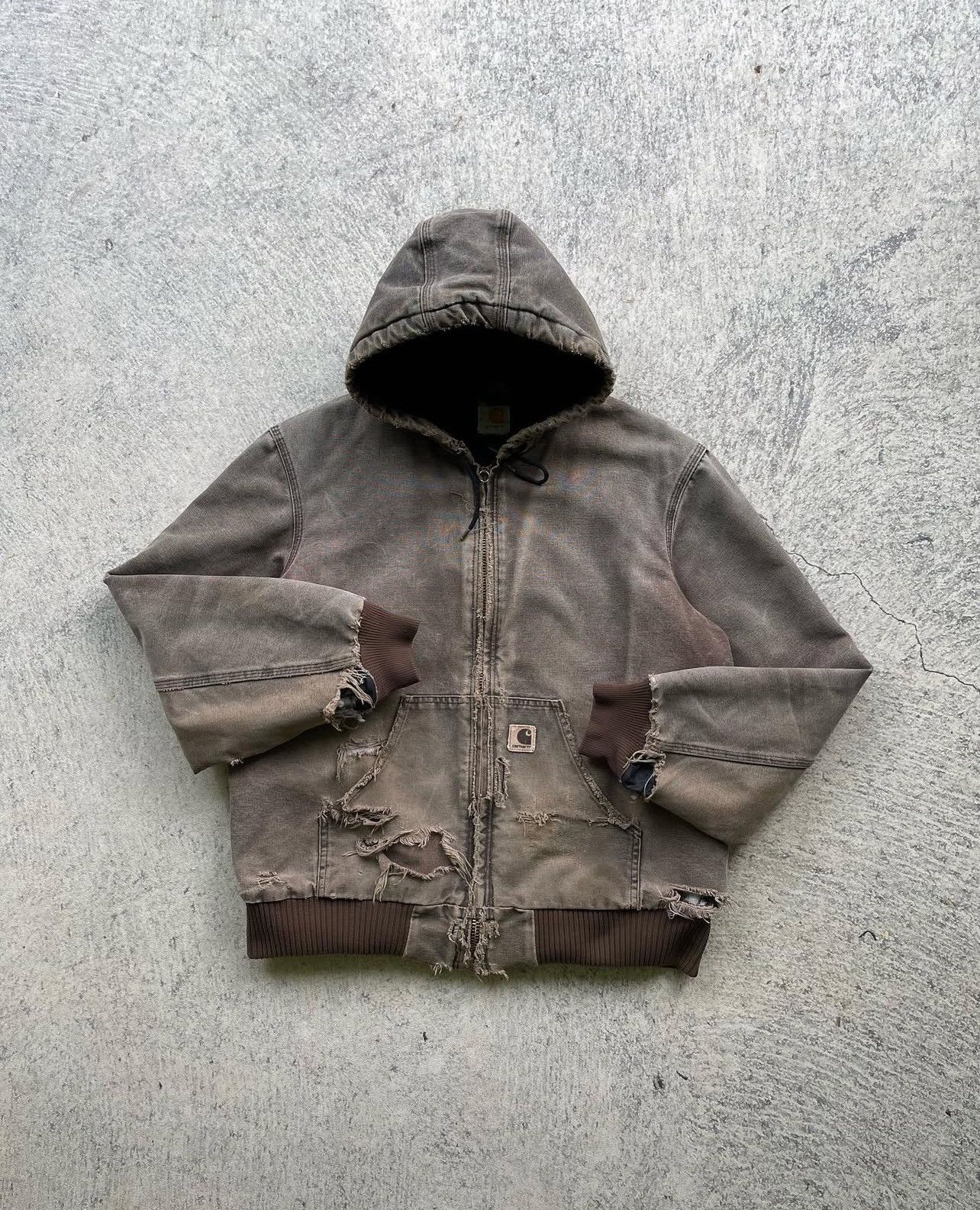 Carhartt 2000's Crazy Distressed Chesnut Brown Carhartt Active Size US L / EU 52-54 / 3 - 3 Thumbnail