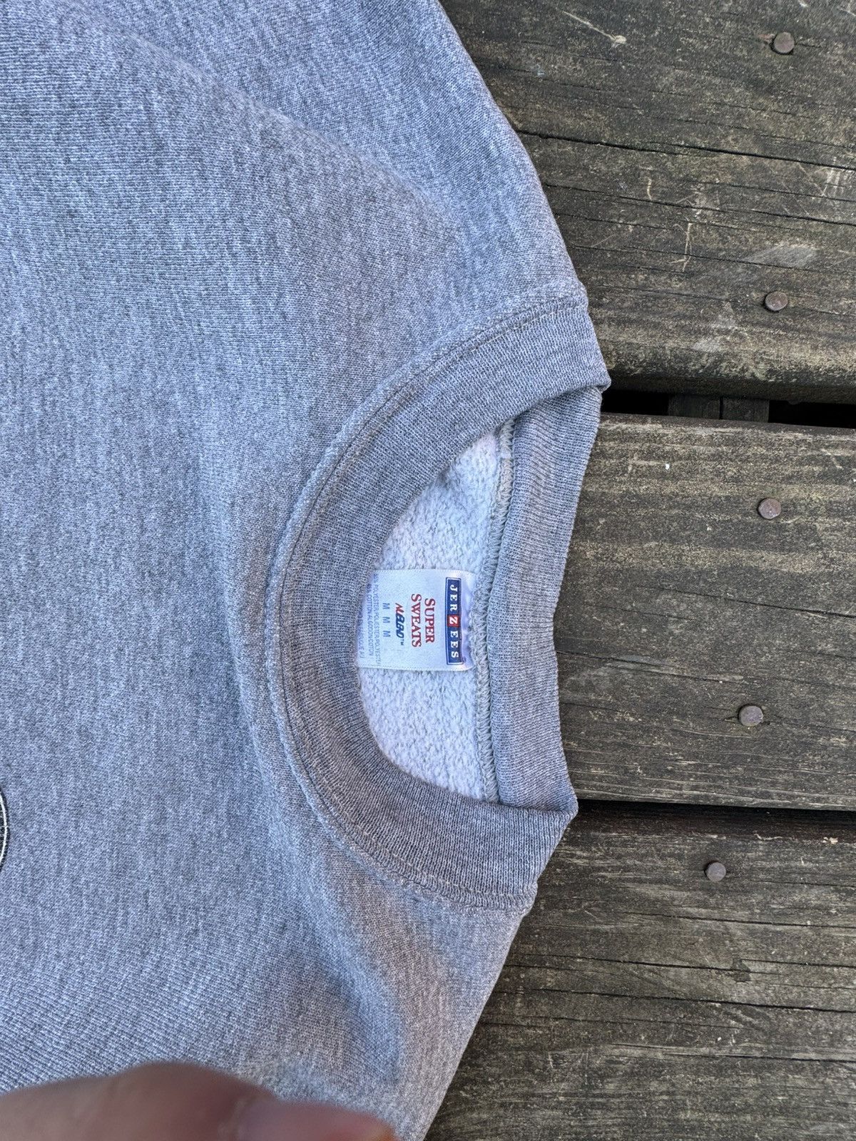 Jerzees New York sports club Grey Crew Neck sweat shirt Size US M / EU 48-50 / 2 - 3 Thumbnail