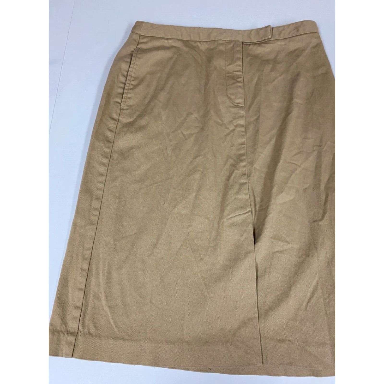 Vintage The Limited Skirt 6 Beige A-Line Knee Length Womens Stretch Raffled Casual Vintage No Size 28" / US 6 / IT 42 - 3 Thumbnail