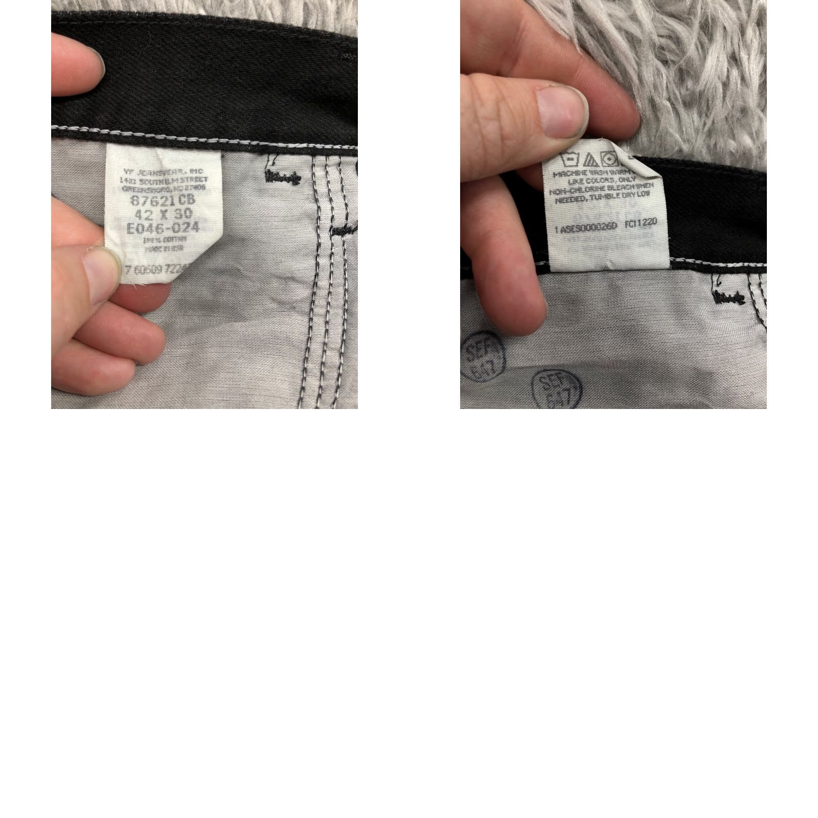 Denime Rustler Jeans 42x30 Mens Mid Rise Straight Leg Dark Wash Black Denim Shirt? Size US 42 / EU 58 - 8 Thumbnail