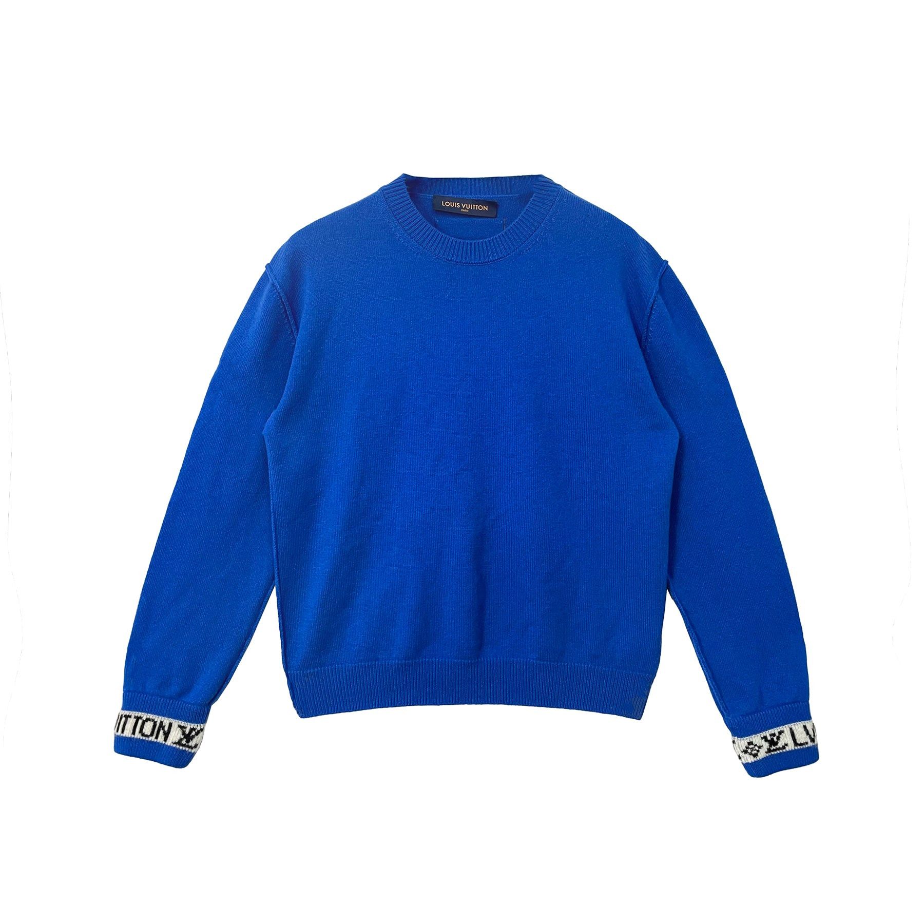Louis Vuitton Louis Vuitton Blue LV Cuffs Cashmere Crewneck Size XS / US 0-2 / IT 36-38 - 1 Thumbnail