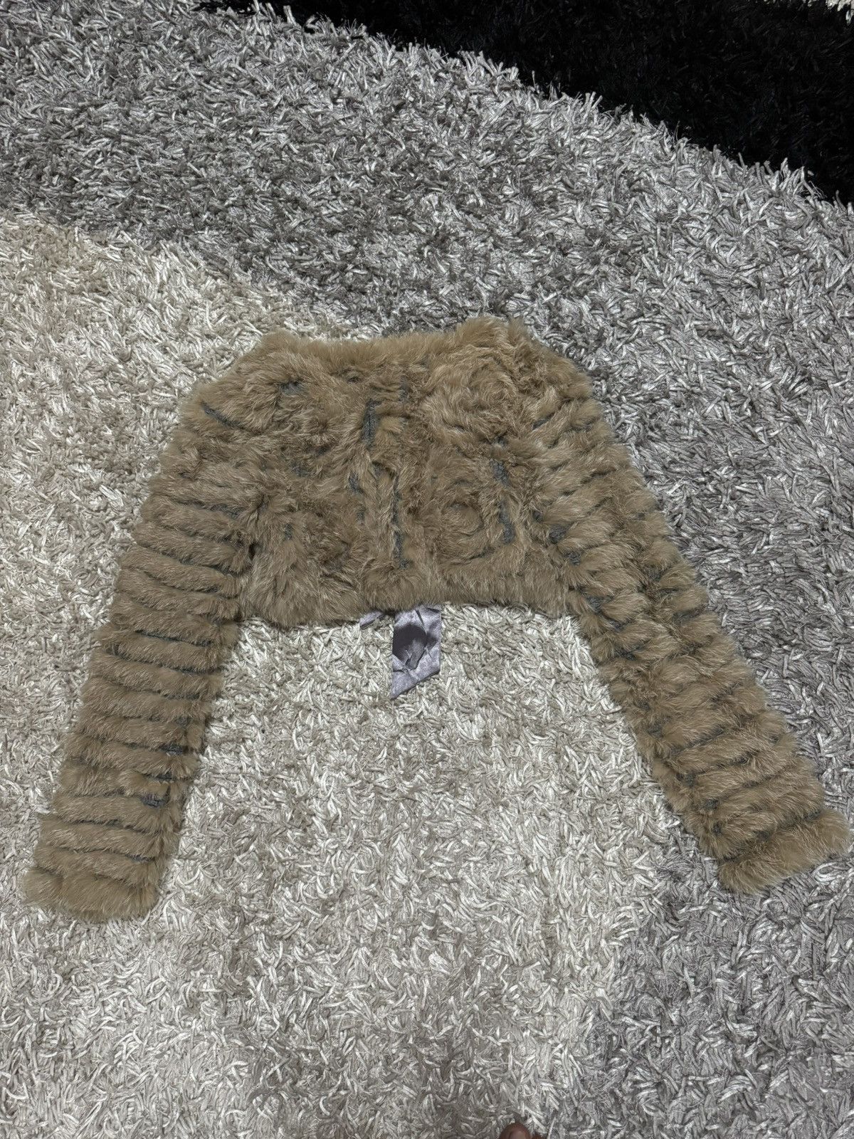 Alberta Ferretti PHILOSOPHY JACKET FUR CROPPER ITALY Size S / US 4 / IT 40 - 2 Thumbnail