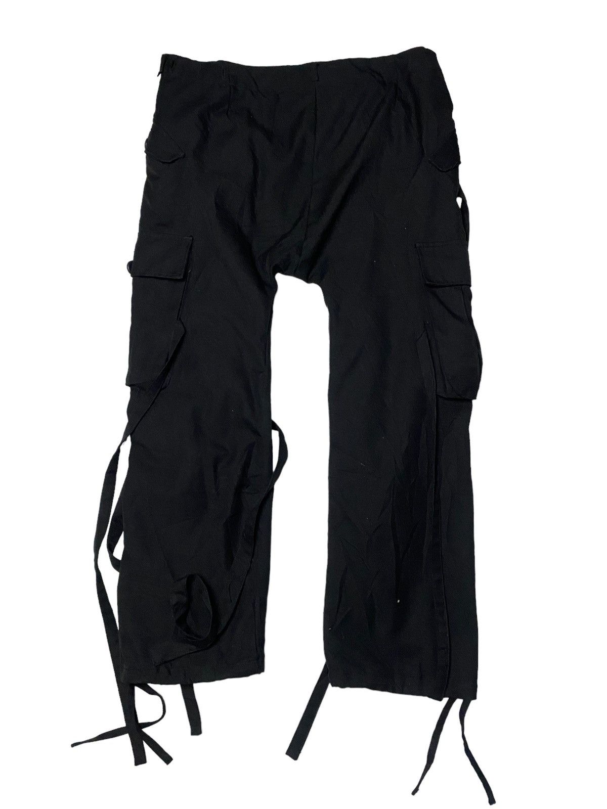 If Six Was Nine × Japanese Brand 2000's Rovski Drop Crotch Laces Pants Size US 36 / EU 52 - 2 Thumbnail
