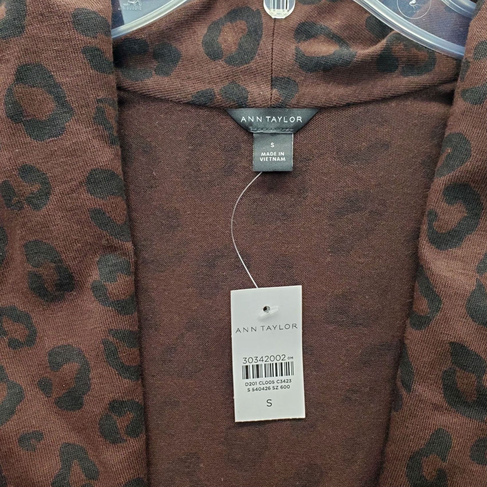 Ann Taylor Ann Taylor Open Front Cardigan Womens Size S Multi Leopard Print Stretch Long Sleeve Shirt Size S / US 4 / IT 40 - 7 Thumbnail