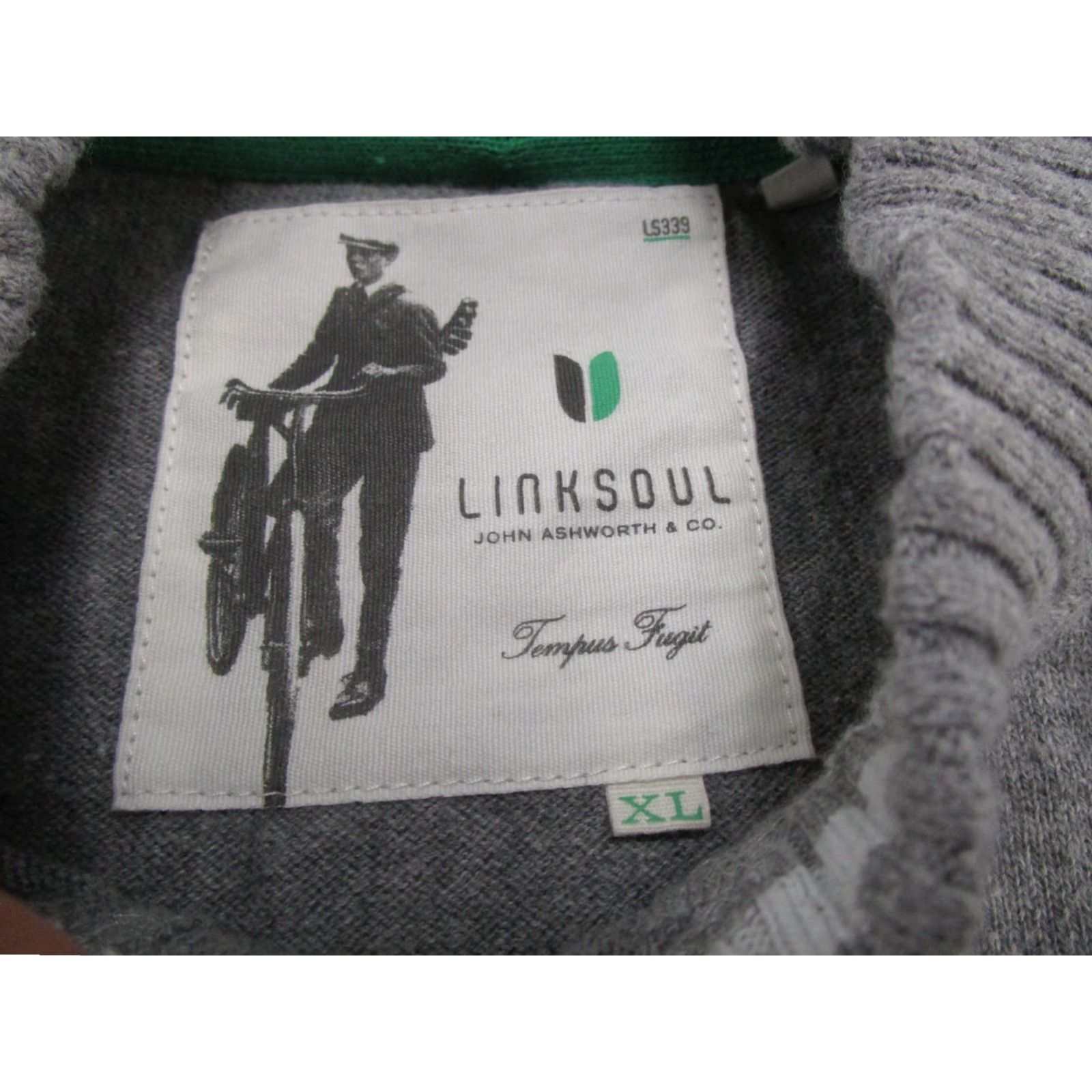 Vintage Linksoul Mens Henley Sweater XL Gray Cashmere Cotton Preppy Golf Size US XL / EU 56 / 4 - 2 Thumbnail
