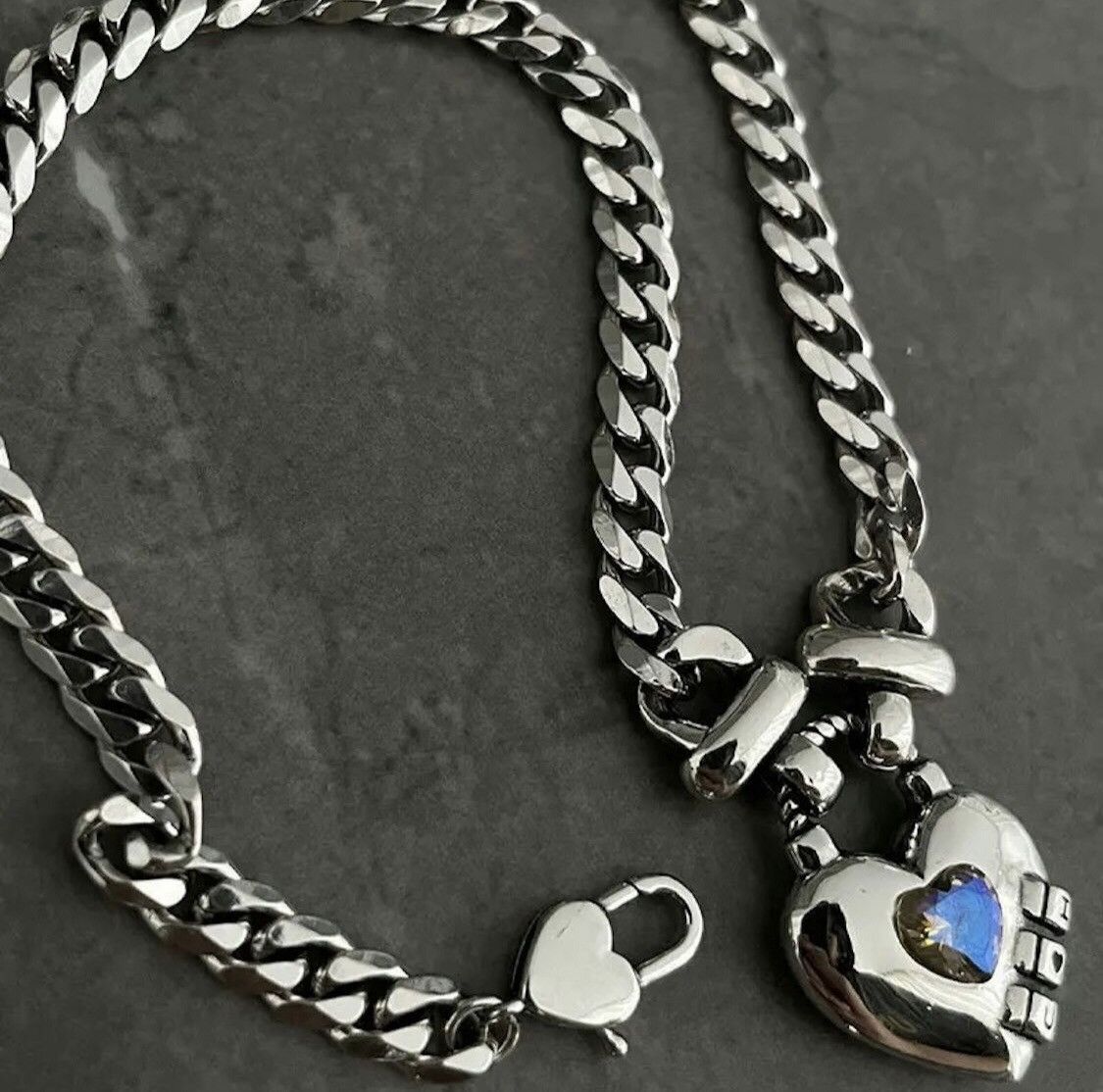 Jewelry Love Heart Zircon Chain Necklace Size ONE SIZE - 3 Thumbnail