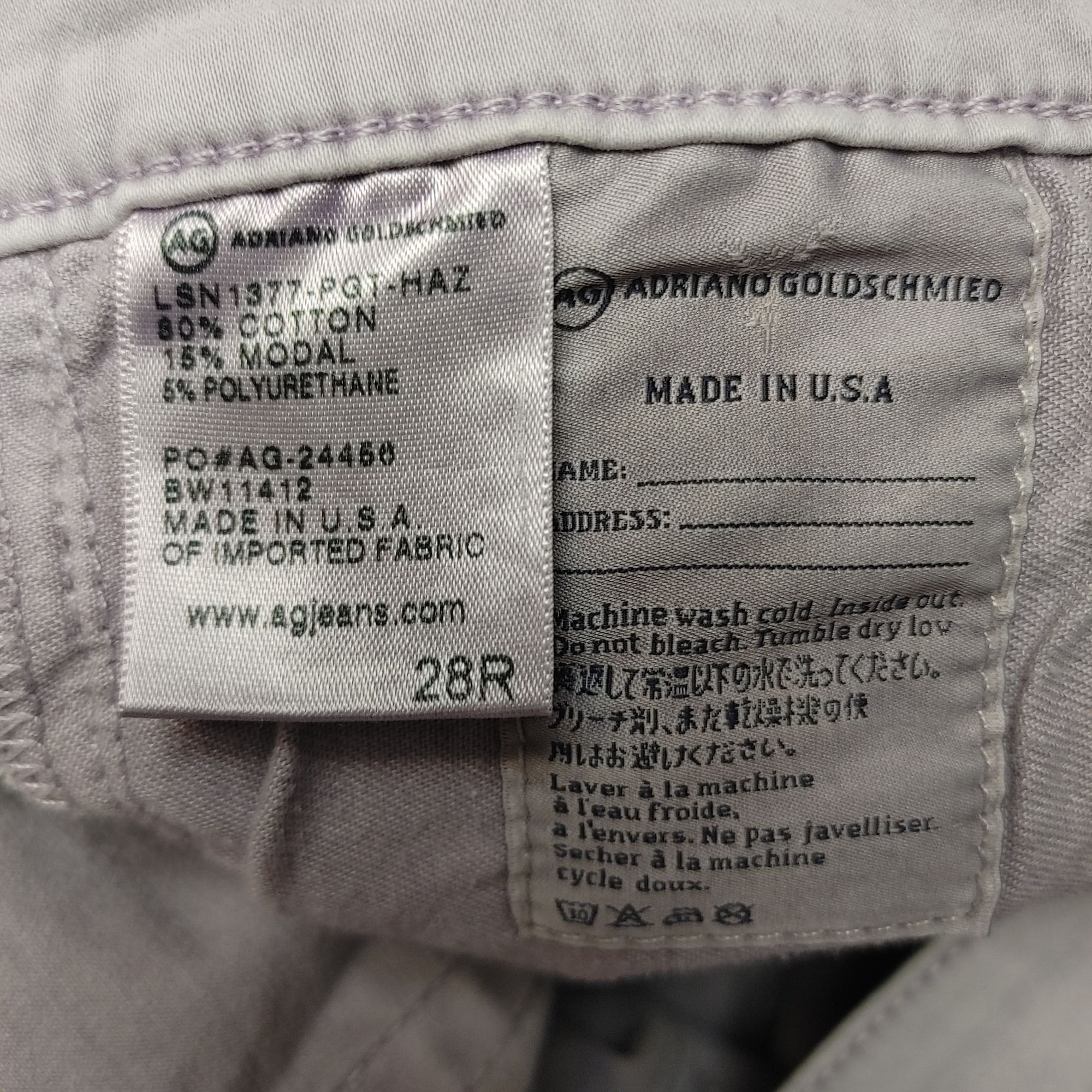 Other Adriano Goldschmied Womens White/Gray "The Stevie Ankle" Sli Size 28" / US 6 / IT 42 - 4 Thumbnail