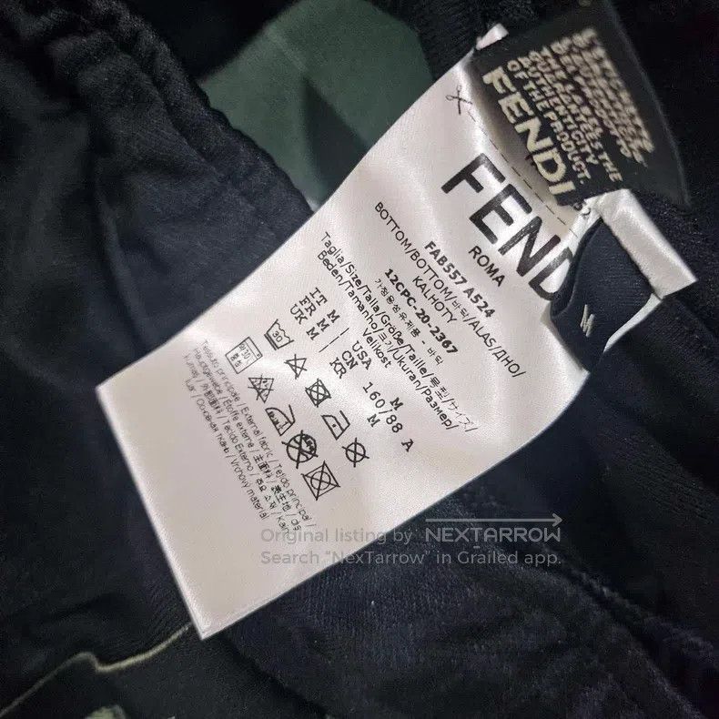 Fendi Fendi size M Solid color letter plain weave trousers Size 24" / US 00 / IT 34 - 5 Thumbnail