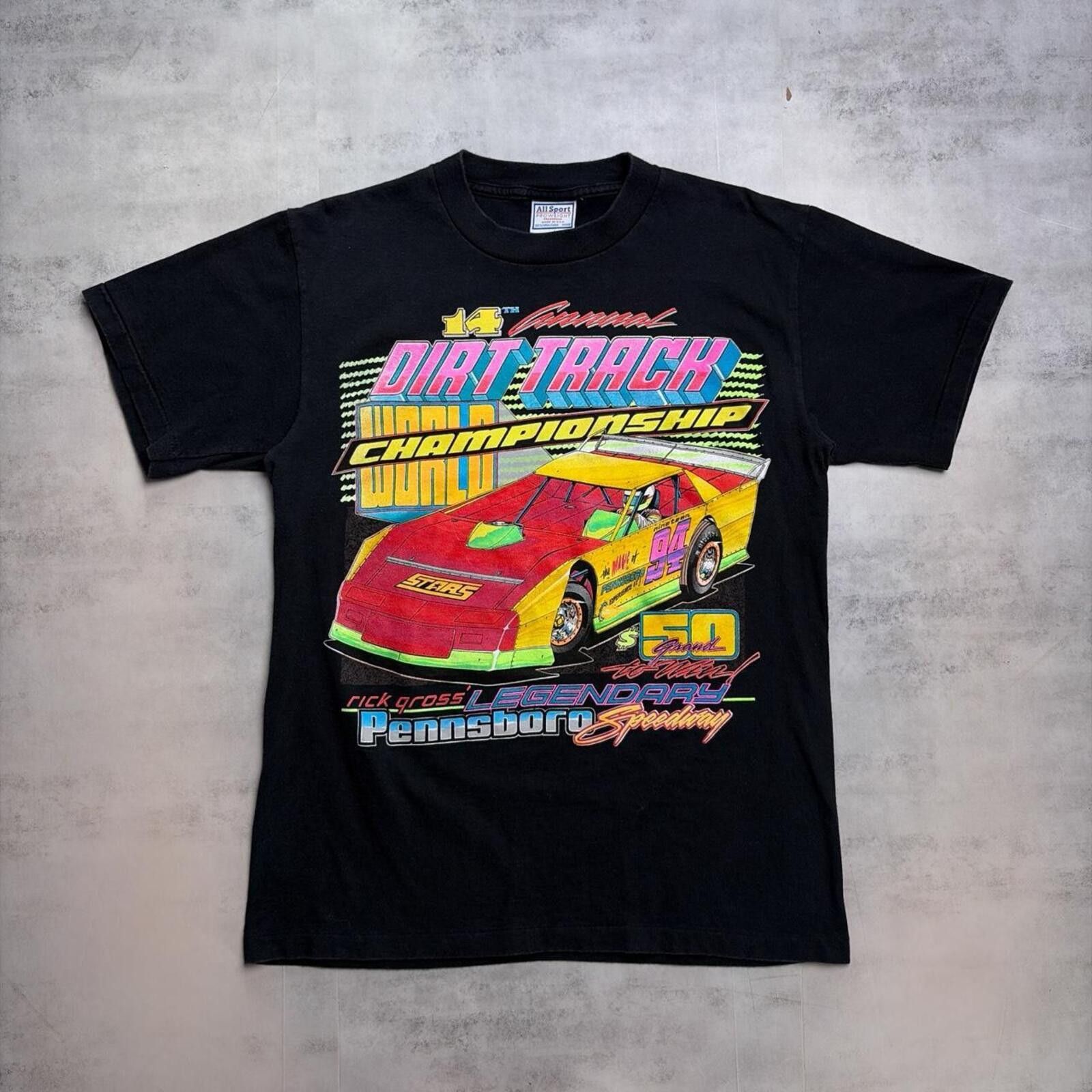 NASCAR Vintage Dirt Track Racing Graphic All Sport USA T-Shirt Size US M / EU 48-50 / 2 - 1 Thumbnail