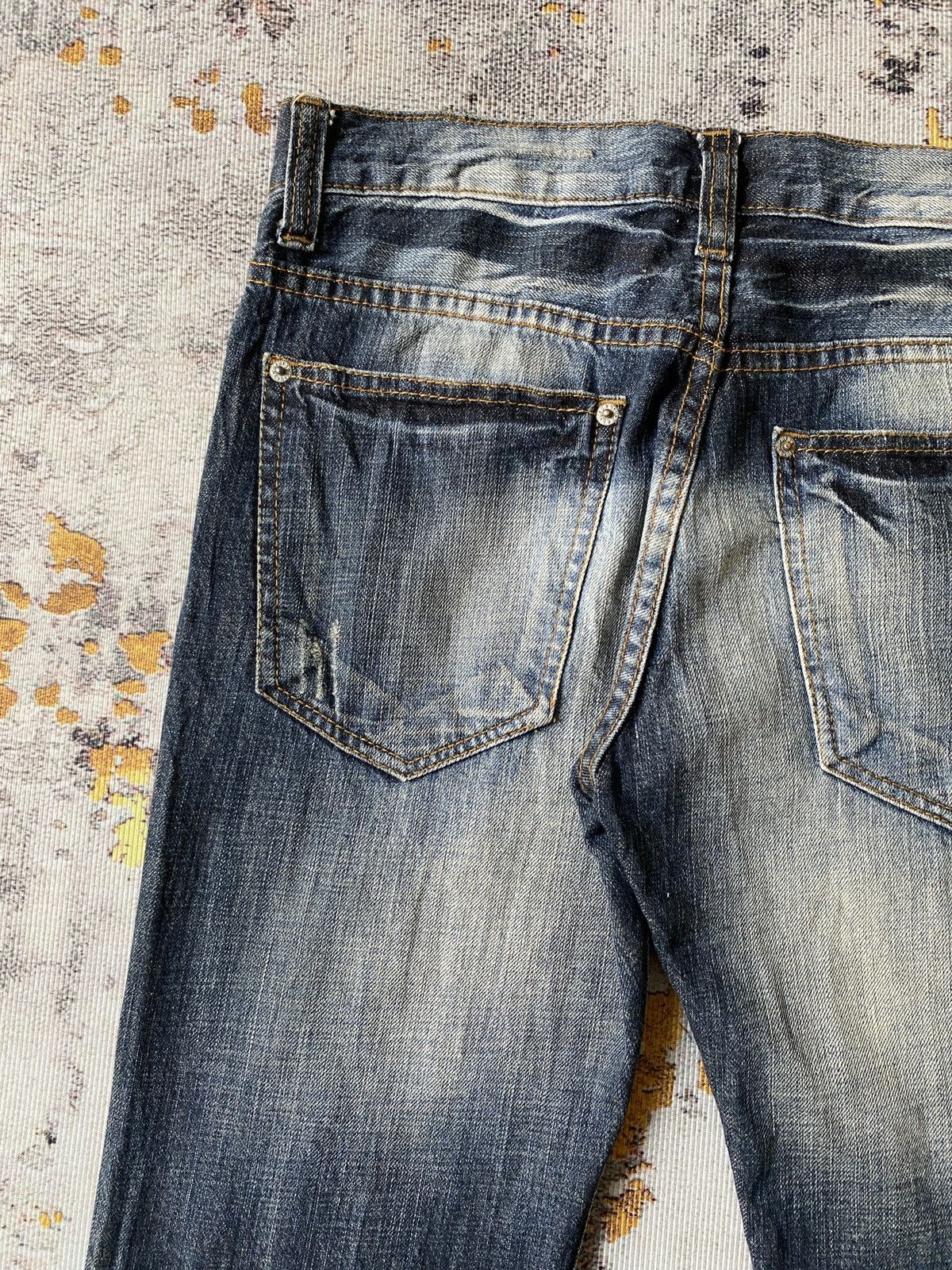 Tornado Mart KUI Claws Mark Honeycomb Distressed Flare Jeans Size US 30 / EU 46 - 15 Thumbnail