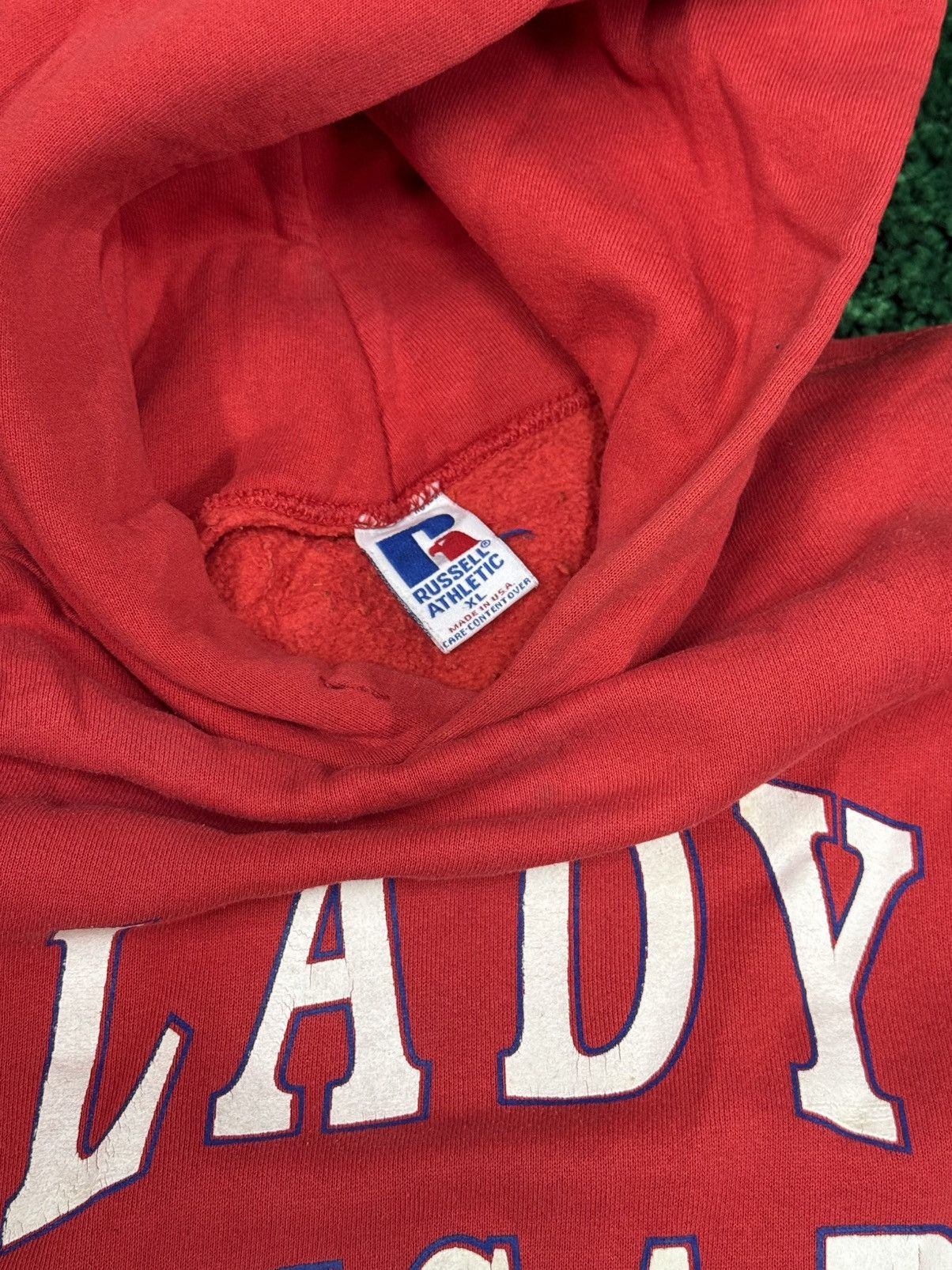 Russell Athletic Vintage University Houston Lady Cougar Hoodie Russell Red TX Size US XL / EU 56 / 4 - 5 Thumbnail