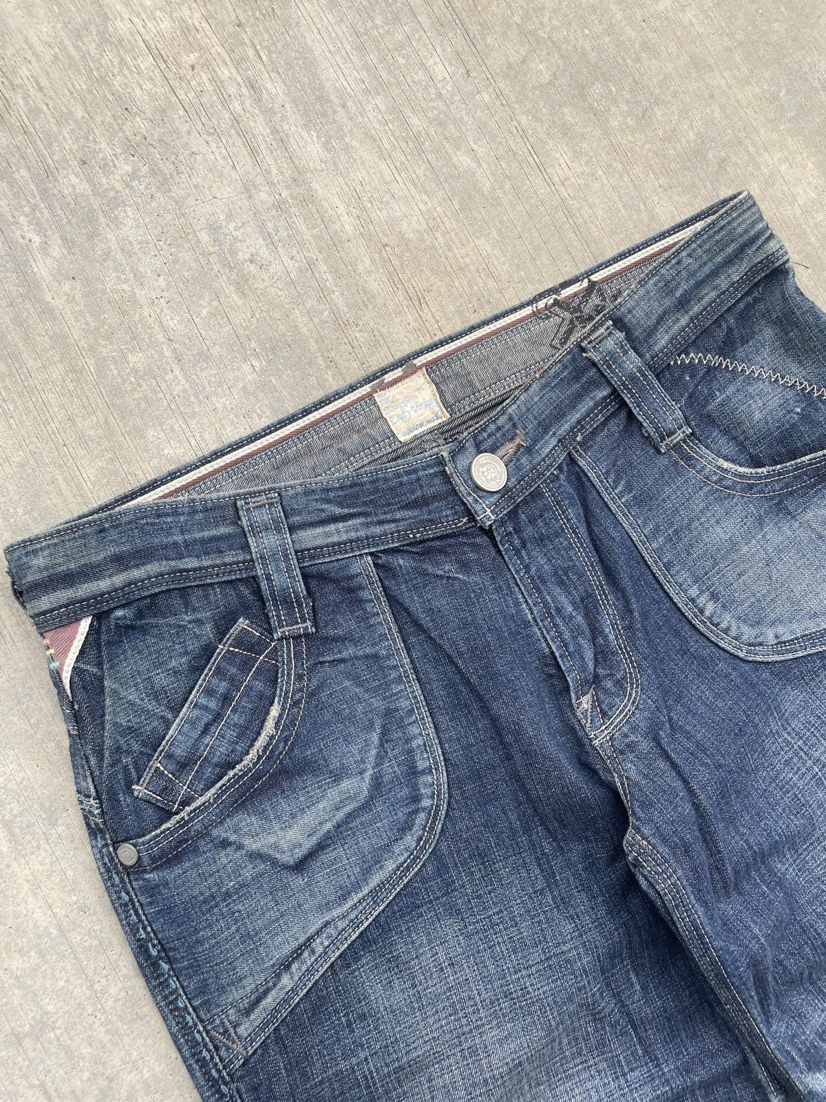 Japanese Brand 2000s JAPANESE BRAND BRAPPERS MUD WASH FLARE JEANS Size US 30 / EU 46 - 3 Thumbnail
