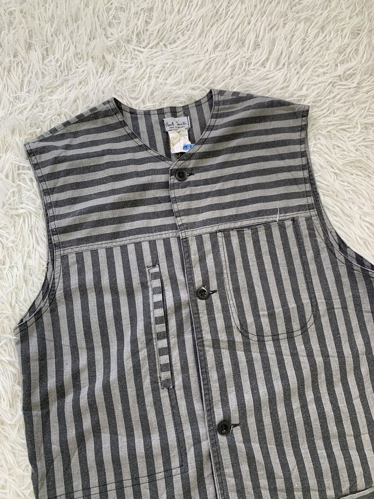 Paul Smith Paul Smith Stripes Vest Made in England Size US L / EU 52-54 / 3 - 3 Thumbnail