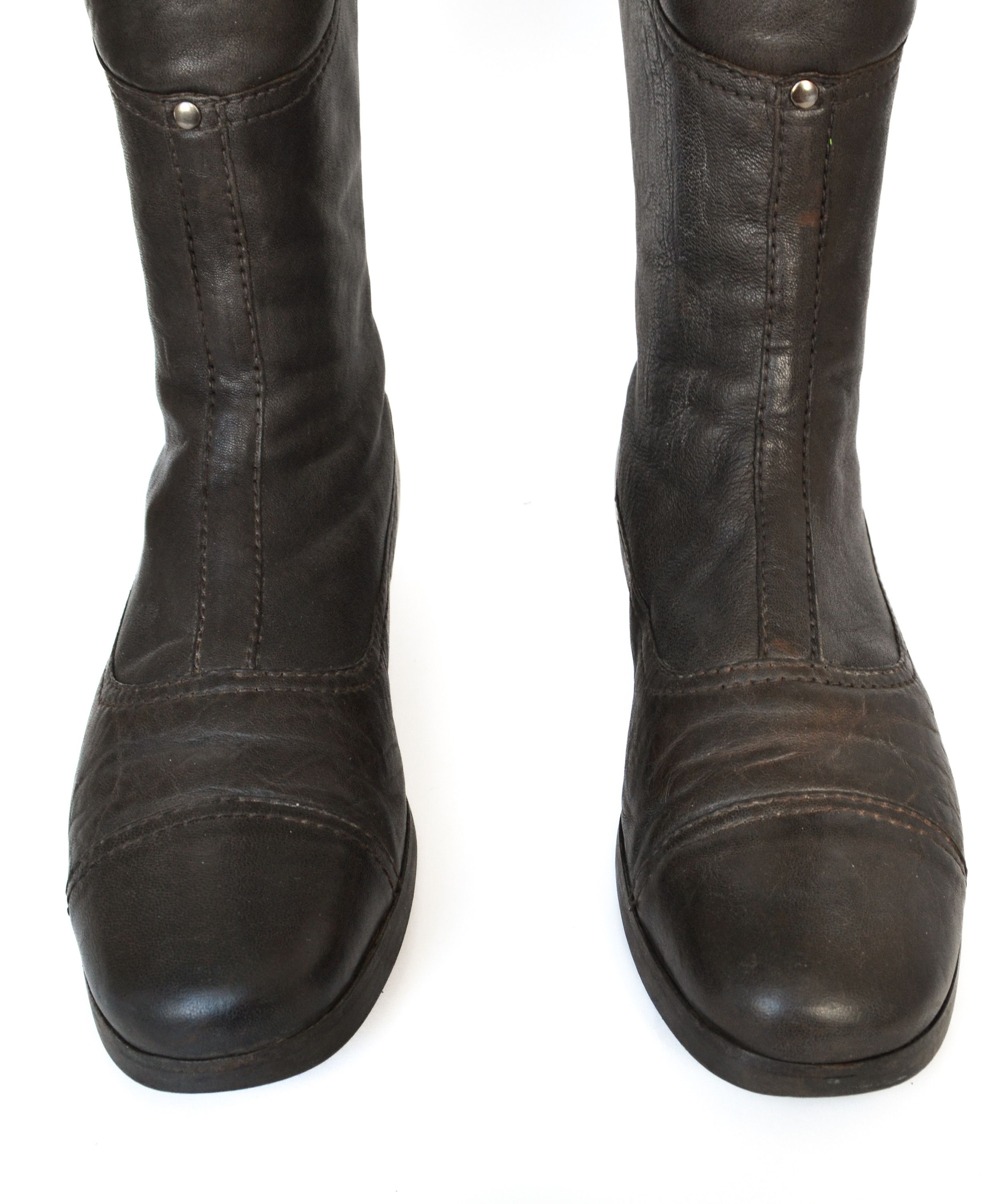 Miu Miu MIU MIU Boots Biker Brown Astro Leather 1999 PRADA Vintag Size US 8.5 / IT 38.5 - 5 Thumbnail
