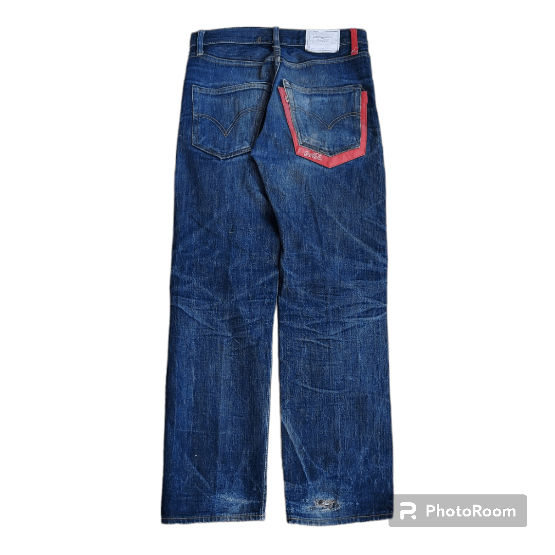 Coca Cola × Levi's × Vintage 💥Levi's x Coca Cola 501 Selvedge Denim Pants Size US 30 / EU 46 - 1 Thumbnail