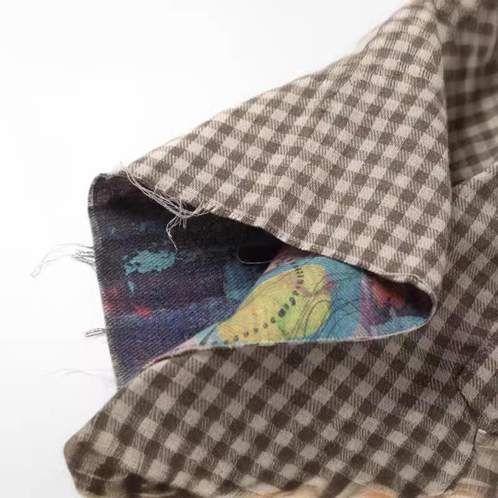Other Patchwork Plaid Double-sided Graffiti Short Sleeved Shirt Size US M / EU 48-50 / 2 - 4 Thumbnail