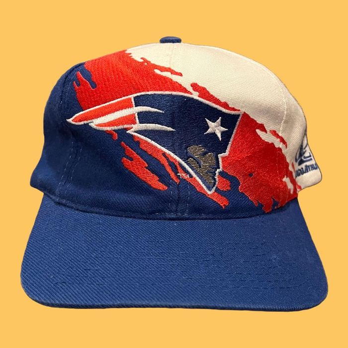 Vintage Vintage 90 New England Patriots Splash Pattern Snap-back Hat ...