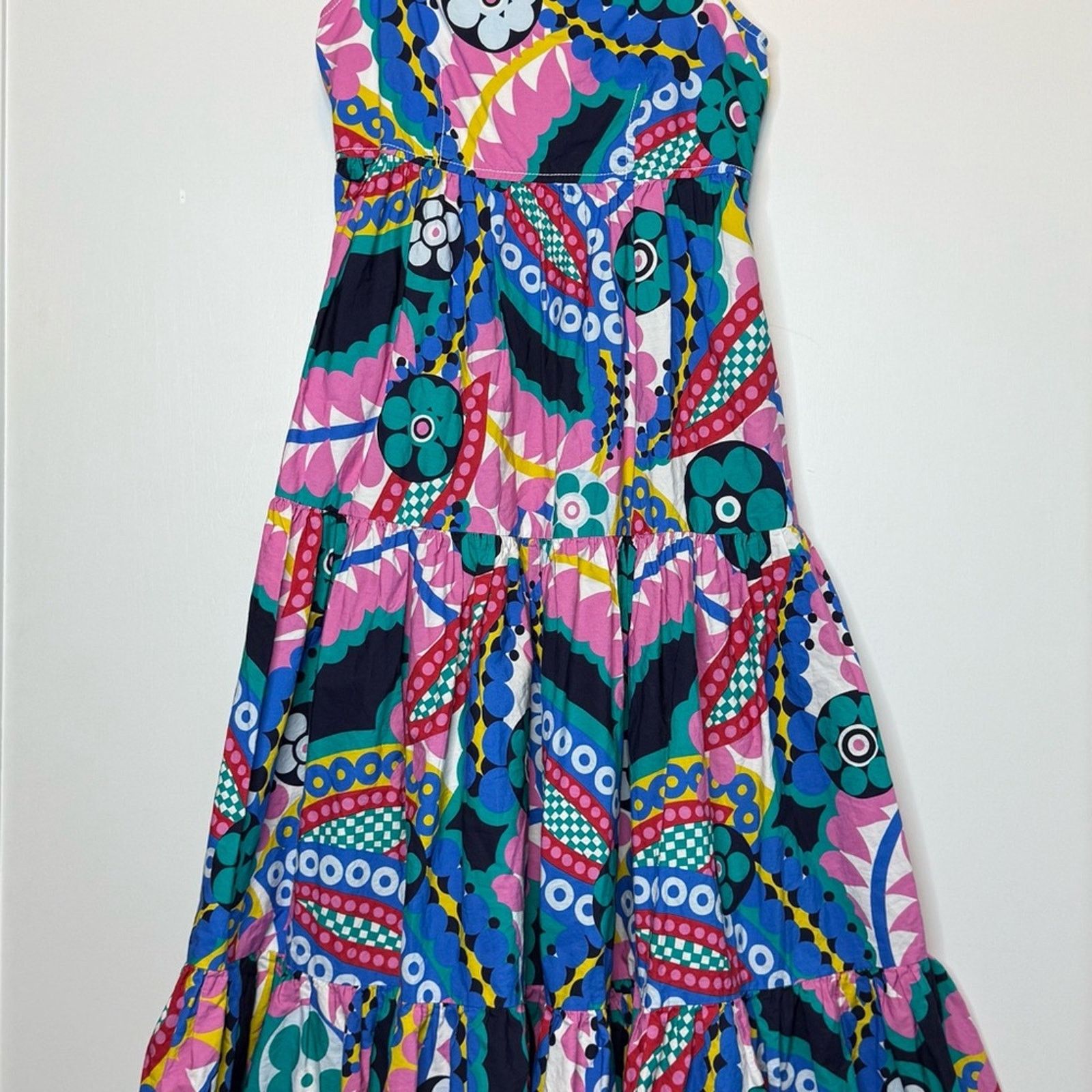 J.Crew J Crew Ratti Kaleidoscope Floral Maxi Apron Dress 4 Size M / US 6-8 / IT 42-44 - 6 Thumbnail