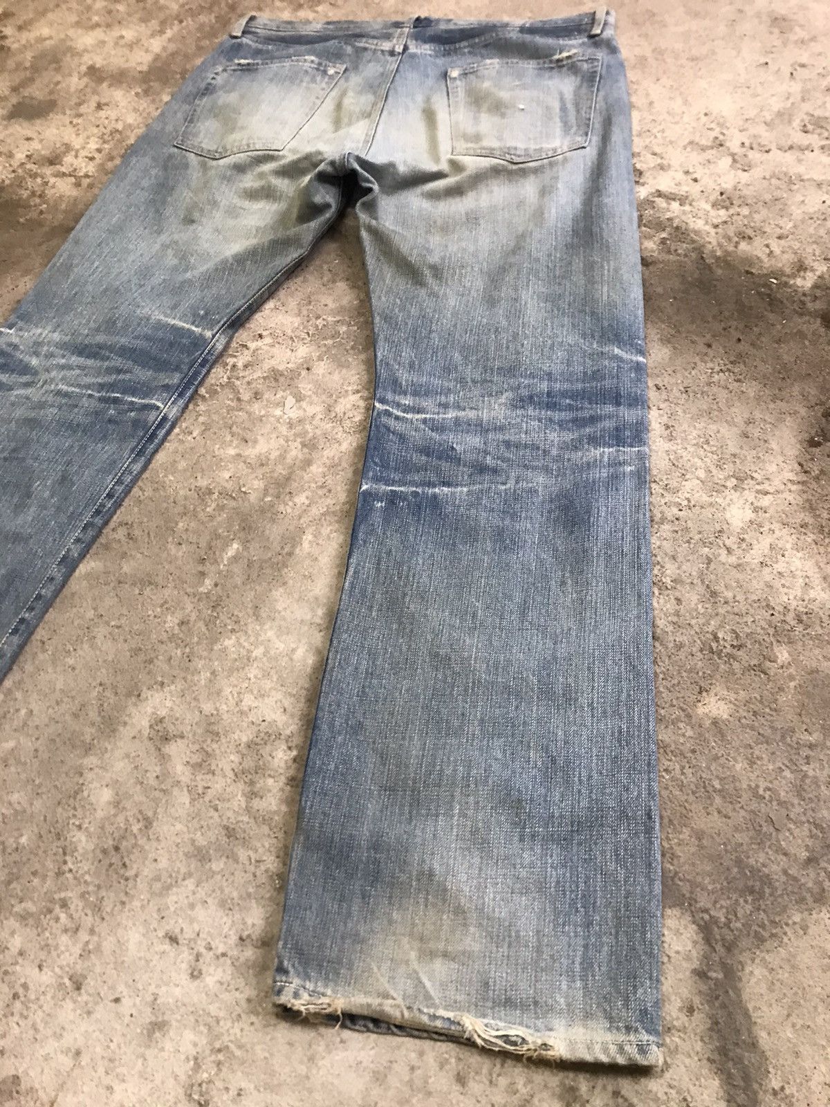 Japanese Brand ⚡️Vintage Domingo Spell Bound Distressed Denim Size US 36 / EU 52 - 13 Thumbnail