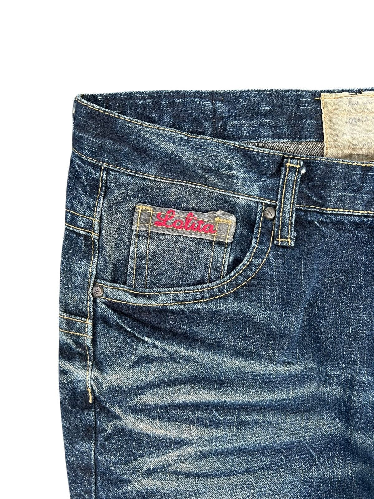Kapital FLARE YOSHITOMO NARA LOLITA Vintage Distressed Denim Jeans Size US 34 / EU 50 - 5 Thumbnail