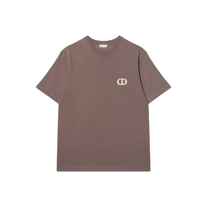 Dior Dior SS23 Brown Logo Embroidered T-Shirt 0079 Size US M / EU 48-50 / 2 - 1 Thumbnail