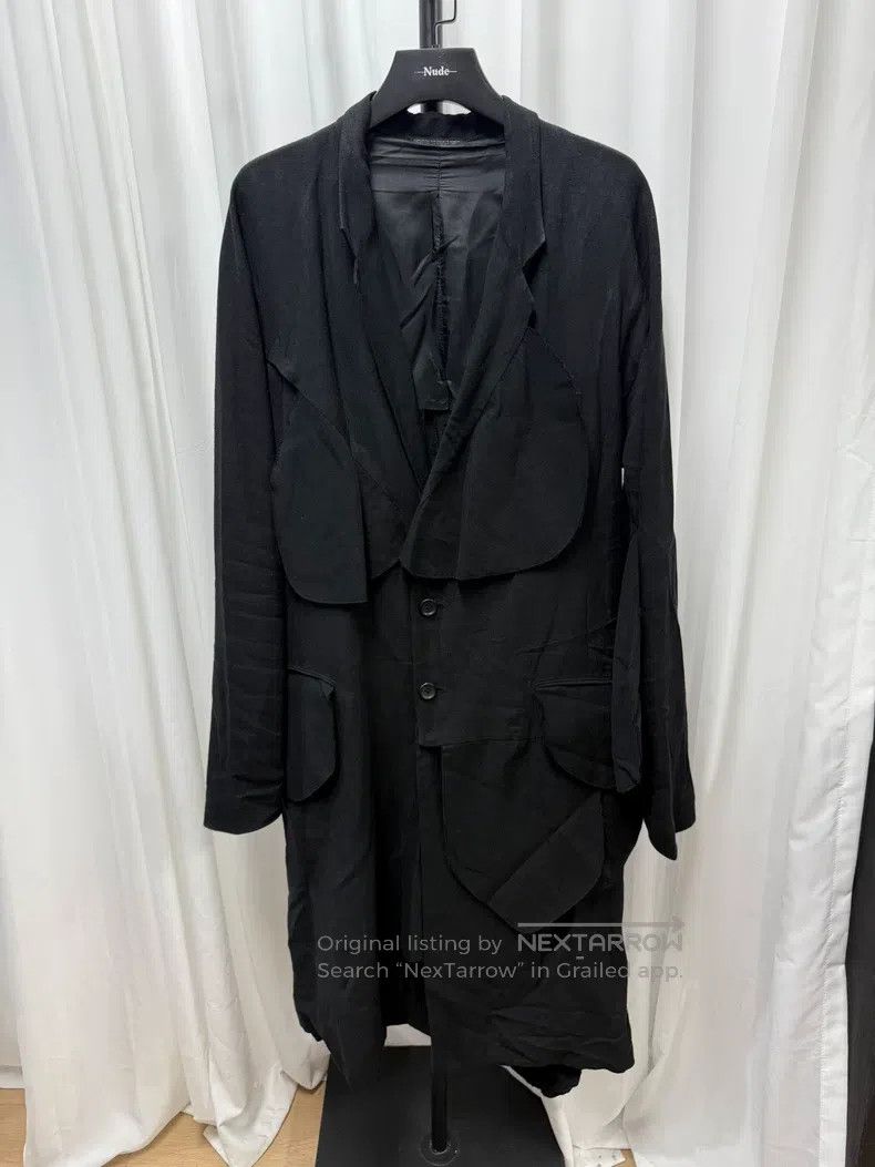 Yohji Yamamoto YOHJI YAMAMOTO Linen Blended Circle Patchwork Destroyed Co Size US XL / EU 56 / 4 - 1 Thumbnail