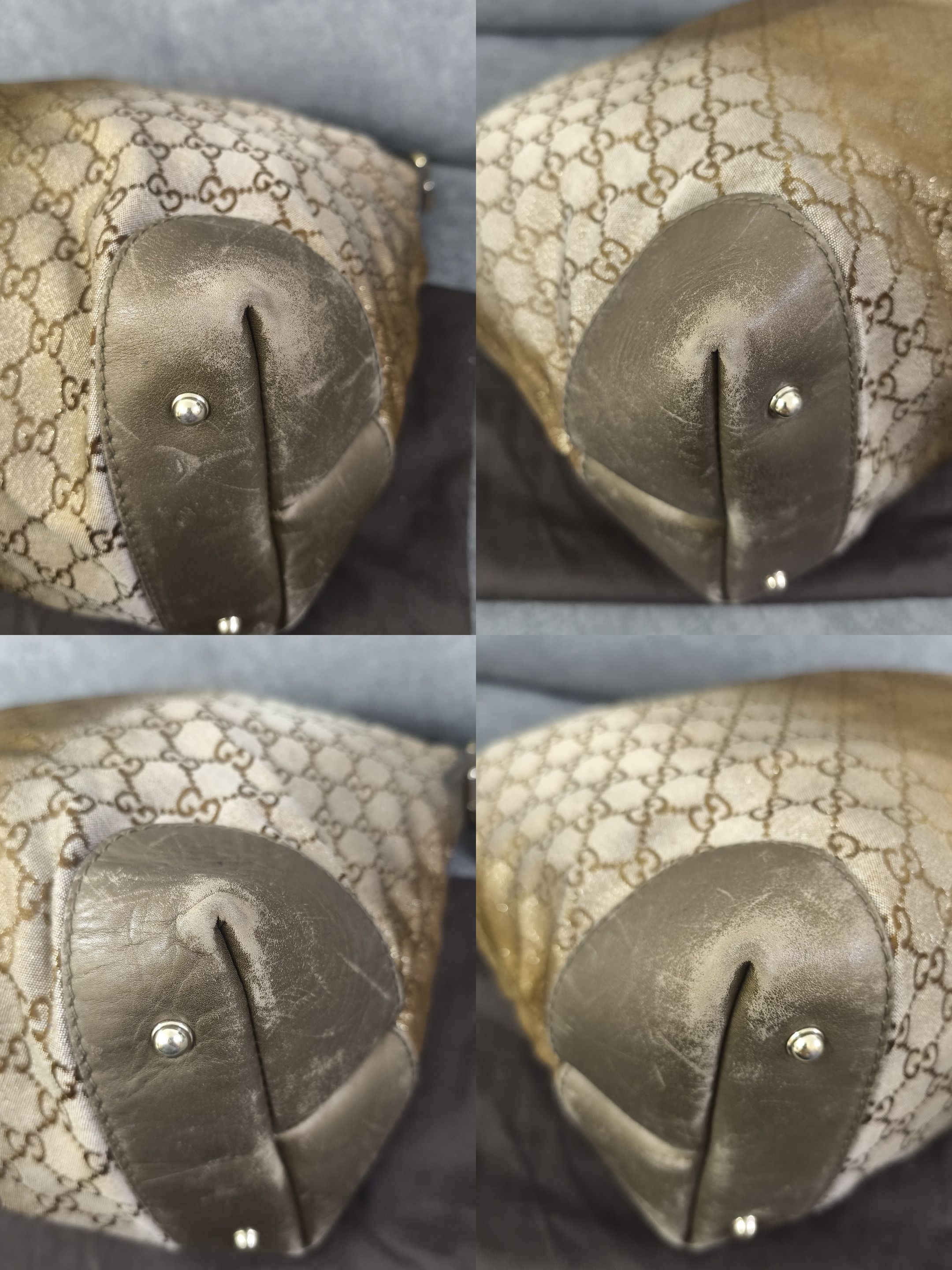 Gucci GUCCI Beige Metallic GG Canvas Heart-Bit Hobo Bag Size ONE SIZE - 10 Thumbnail