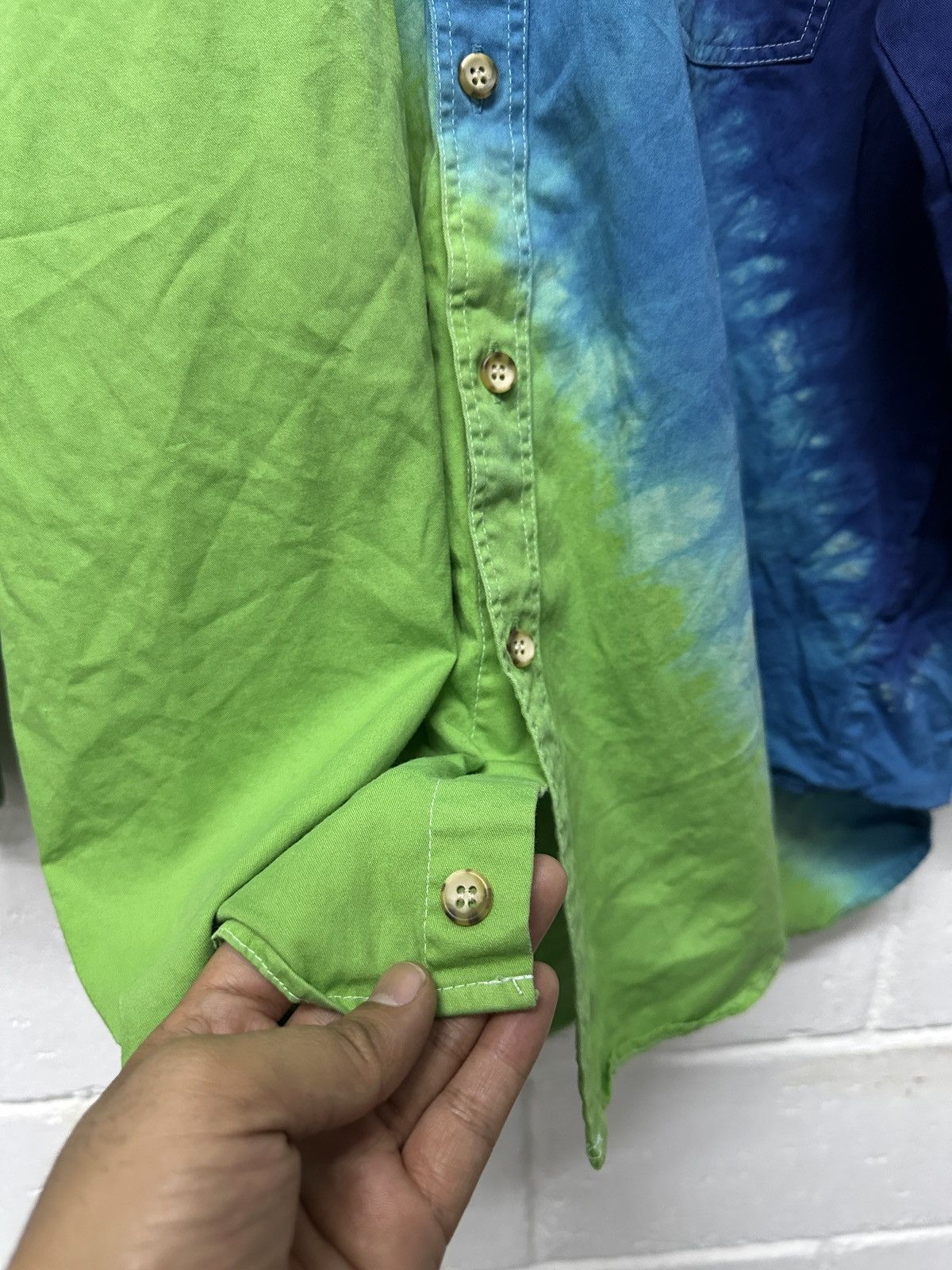 Designer × Kansai Yamamoto 1980- Kansai Man By Kansai Yamamoto Tie-Dye Shirt Size US XL / EU 56 / 4 - 9 Thumbnail