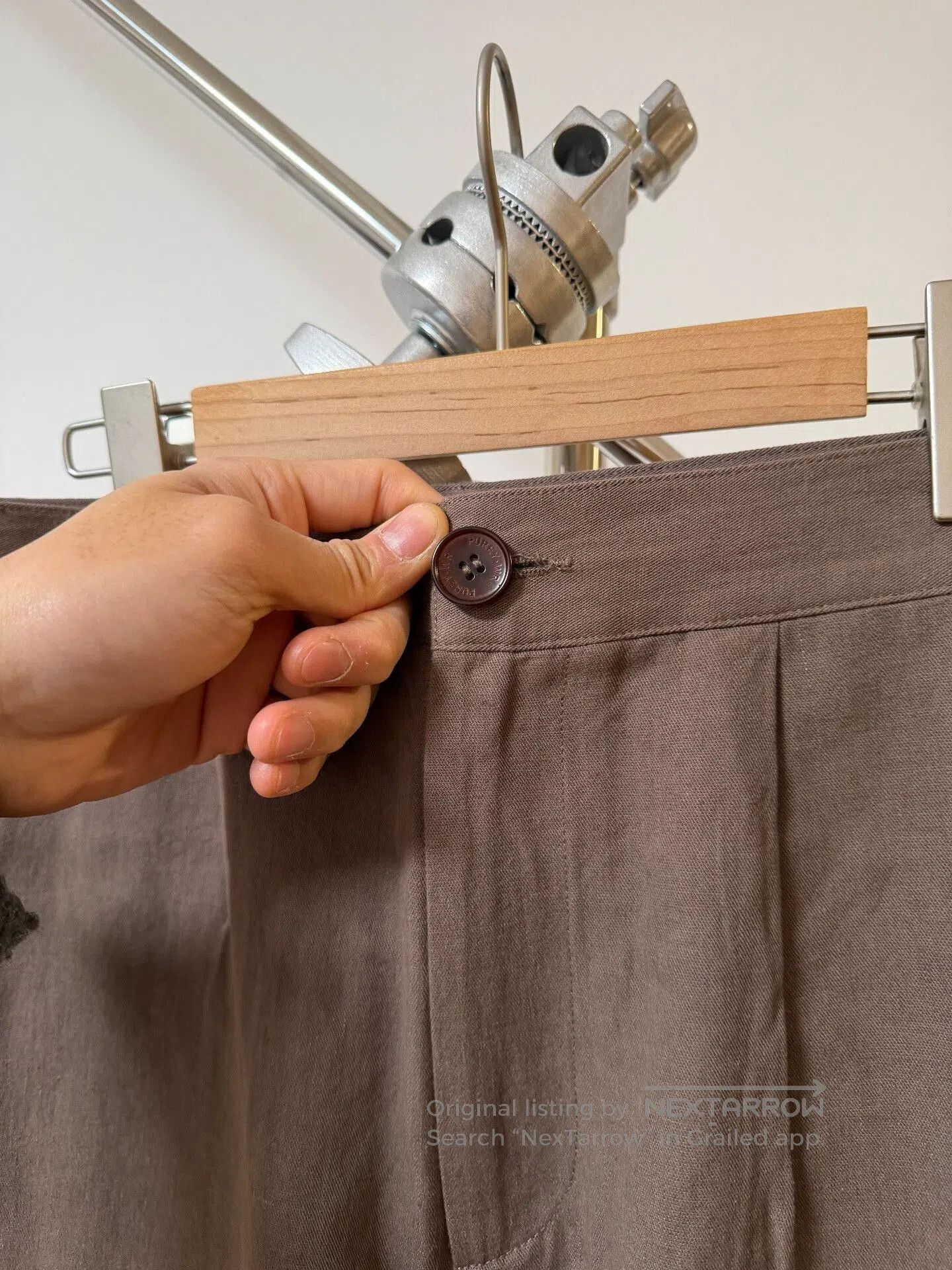 Purdey Embroidered Floral Linen Straight Men's Pants. Size US 36 / EU 52 - 5 Thumbnail