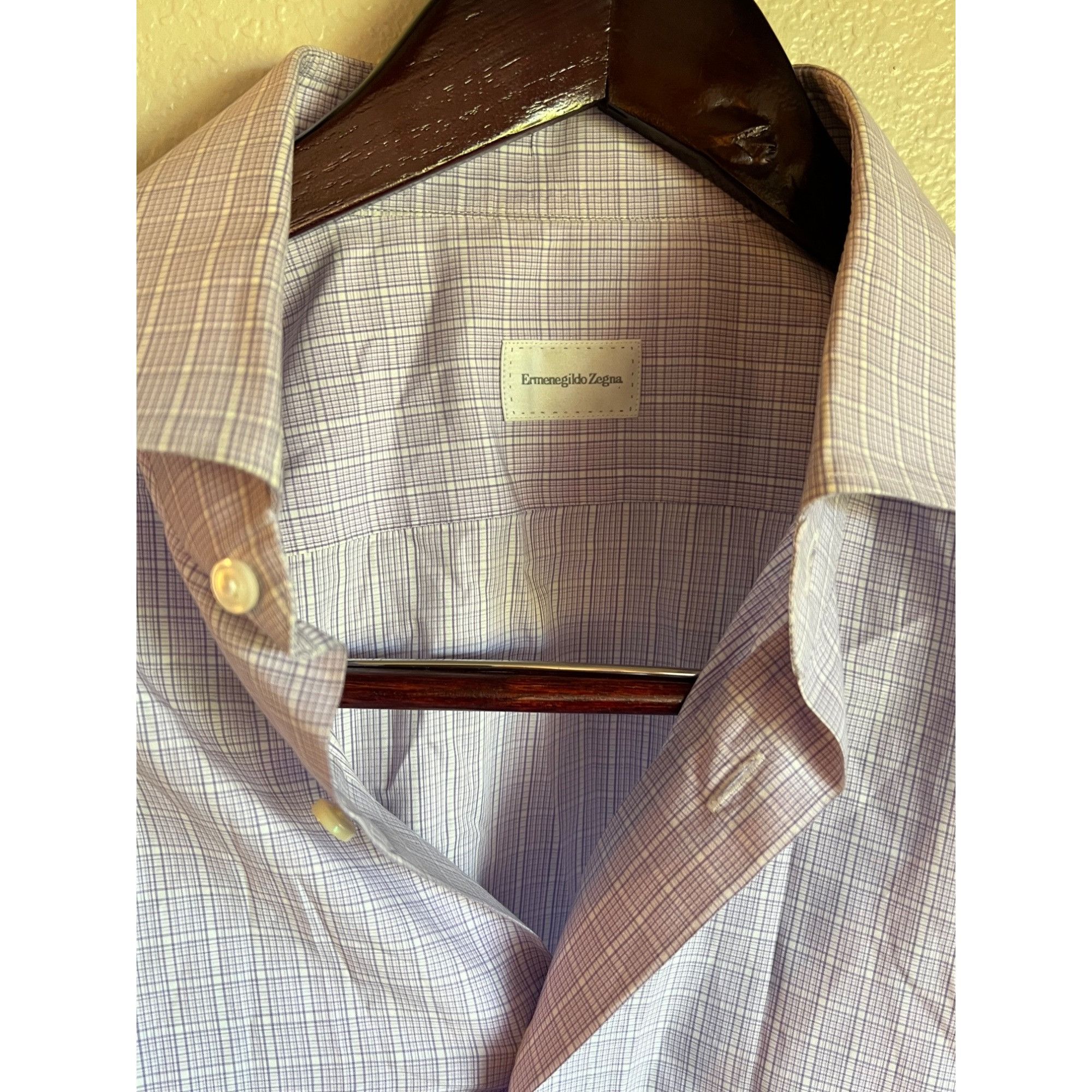 Ermenegildo Zegna Ermenegildo Zenga Long Sleeve Button Up Shirt - Size 16.5 Size US L / EU 52-54 / 3 - 2 Thumbnail