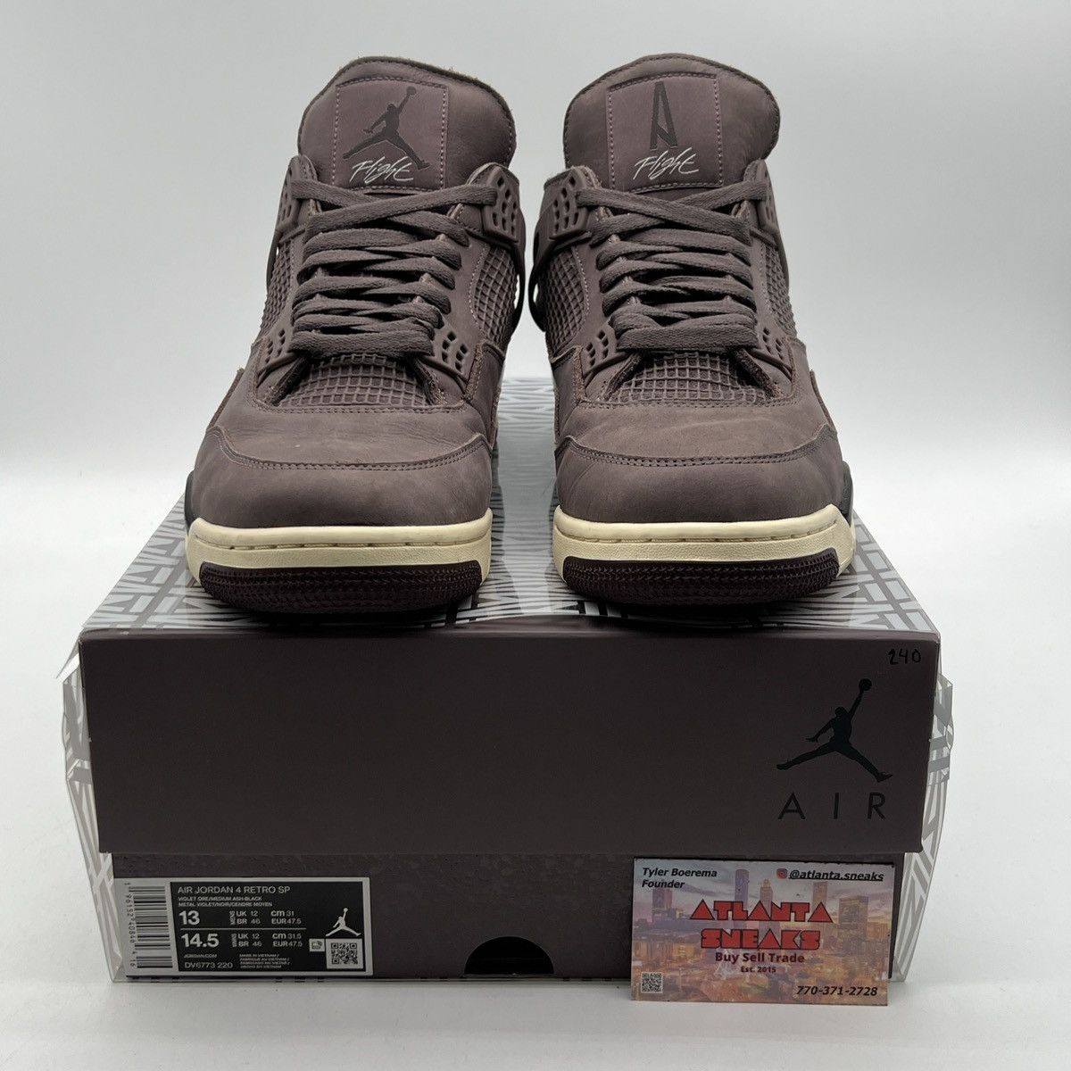 Jordan Brand A Ma Maniére air Jordan 4 Violet Ore Size US 13 / EU 46 - 2 Thumbnail