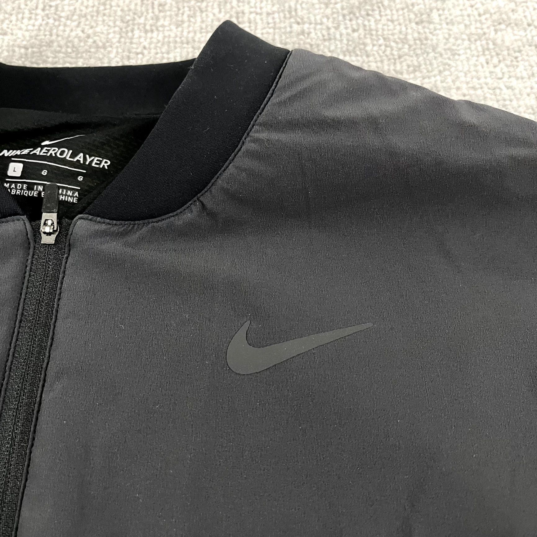 Nike Nike Jacket Women L Gray Cropped Aerolayer Bomber Puffer Lightweight Running Activewear Casual Travel Sport Size L / US 10 / IT 46 - 2 Thumbnail