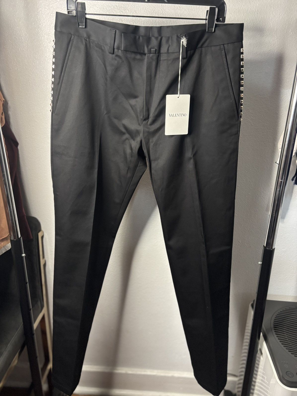 Valentino Valentino Garavani Rockstud-Embellished Tailored Pants Size US 32 / EU 48 - 8 Thumbnail