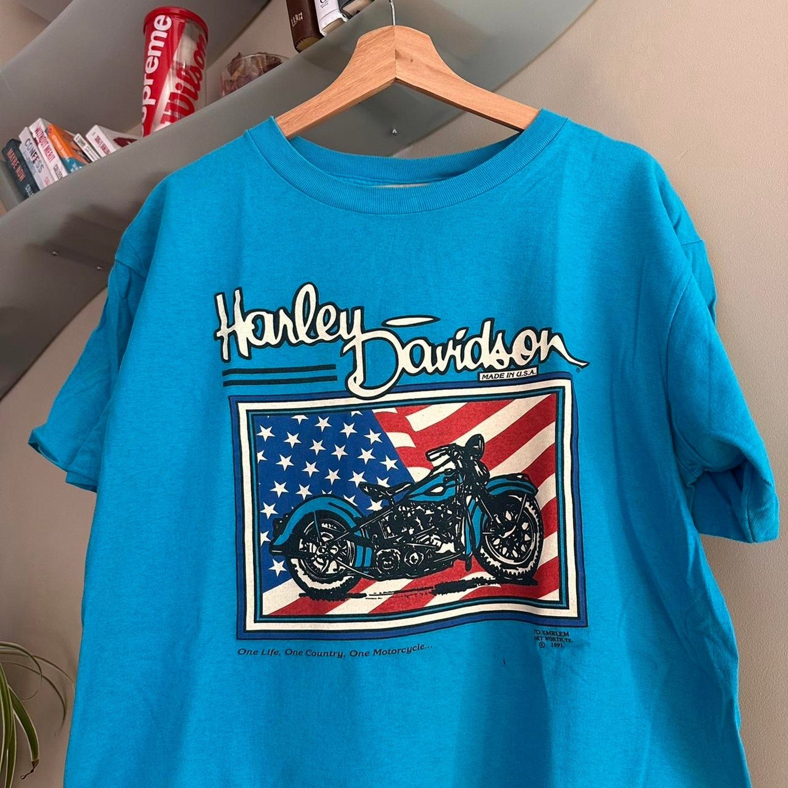 Harley Davidson × Vintage Vintage 1991 Harley Davidson 3D Emblem Shirt Size US L / EU 52-54 / 3 - 2 Thumbnail
