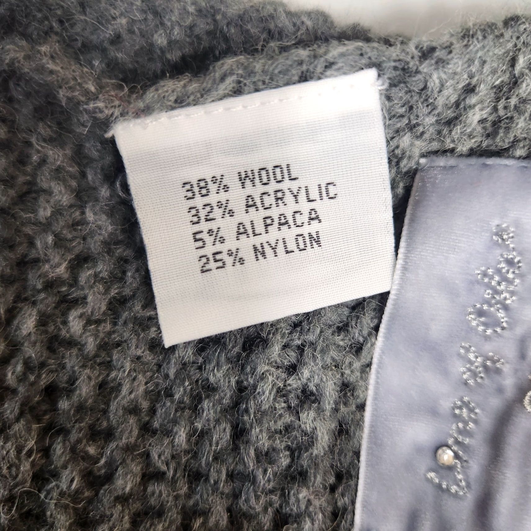 Vintage Line of Oslo Wool Alpaca Blend Gray Knit Scarf-12x74" NWT Size ONE SIZE - 7 Thumbnail