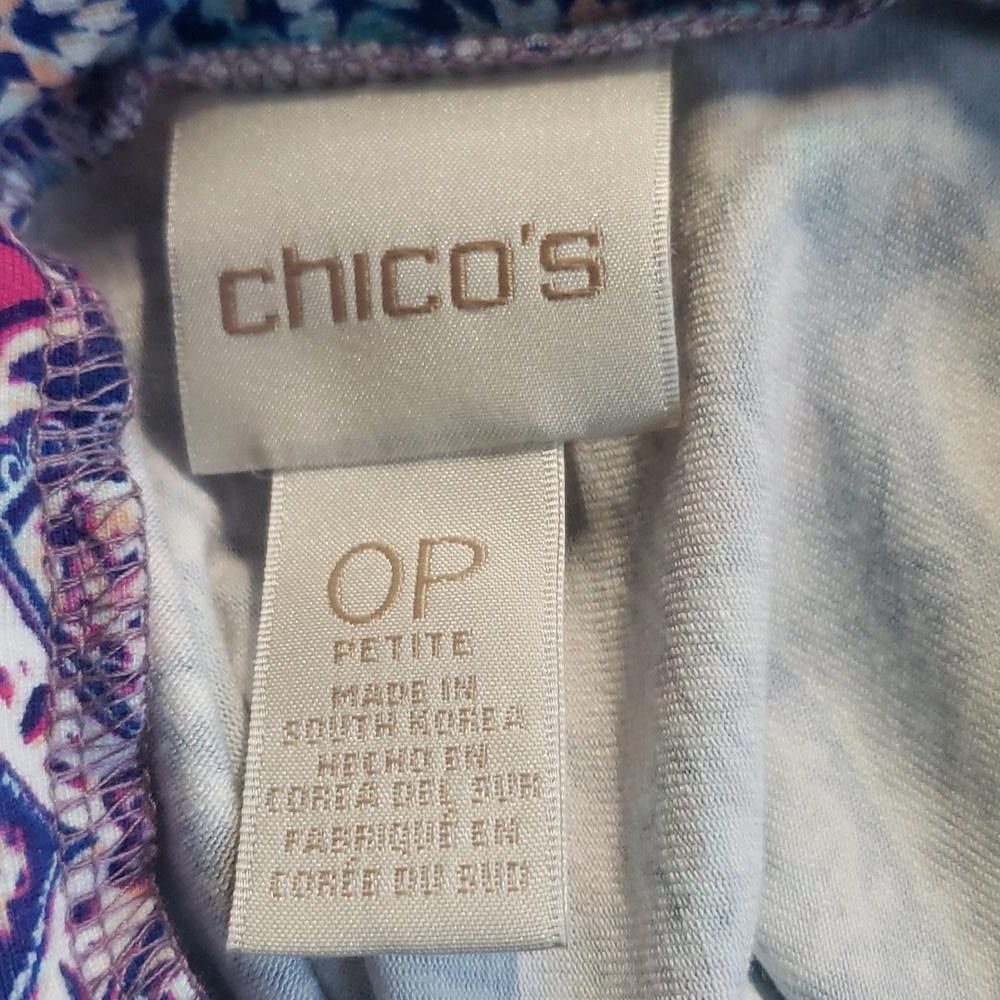 Chicos CT175 Chico's Asymmetrical Kaleidoscope Midi Skirt Petite 4P Size 27" / US 4 / IT 40 - 4 Thumbnail
