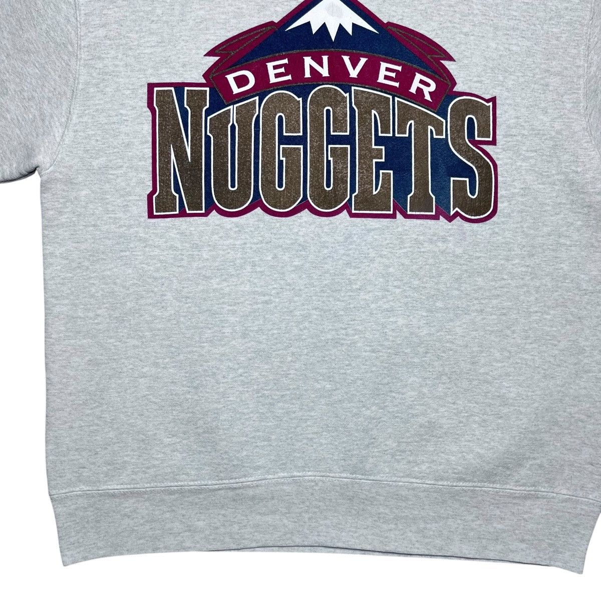 NBA Vintage 90s NBA Denver Nuggets Spell Out 3D Logo Sweatshirt Size US L / EU 52-54 / 3 - 6 Thumbnail