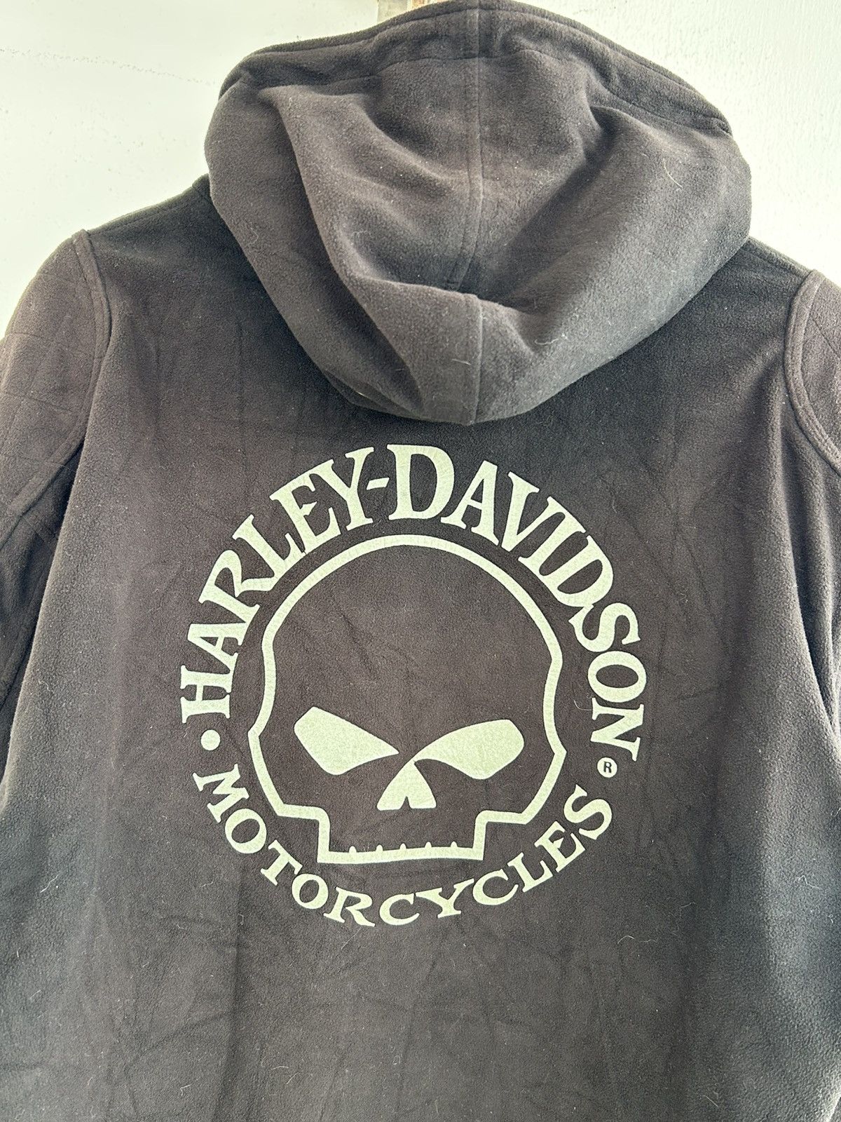 Harley Davidson Harley Davidson Reflective Vintage Suede Padded Hoodie Black Size US L / EU 52-54 / 3 - 6 Thumbnail