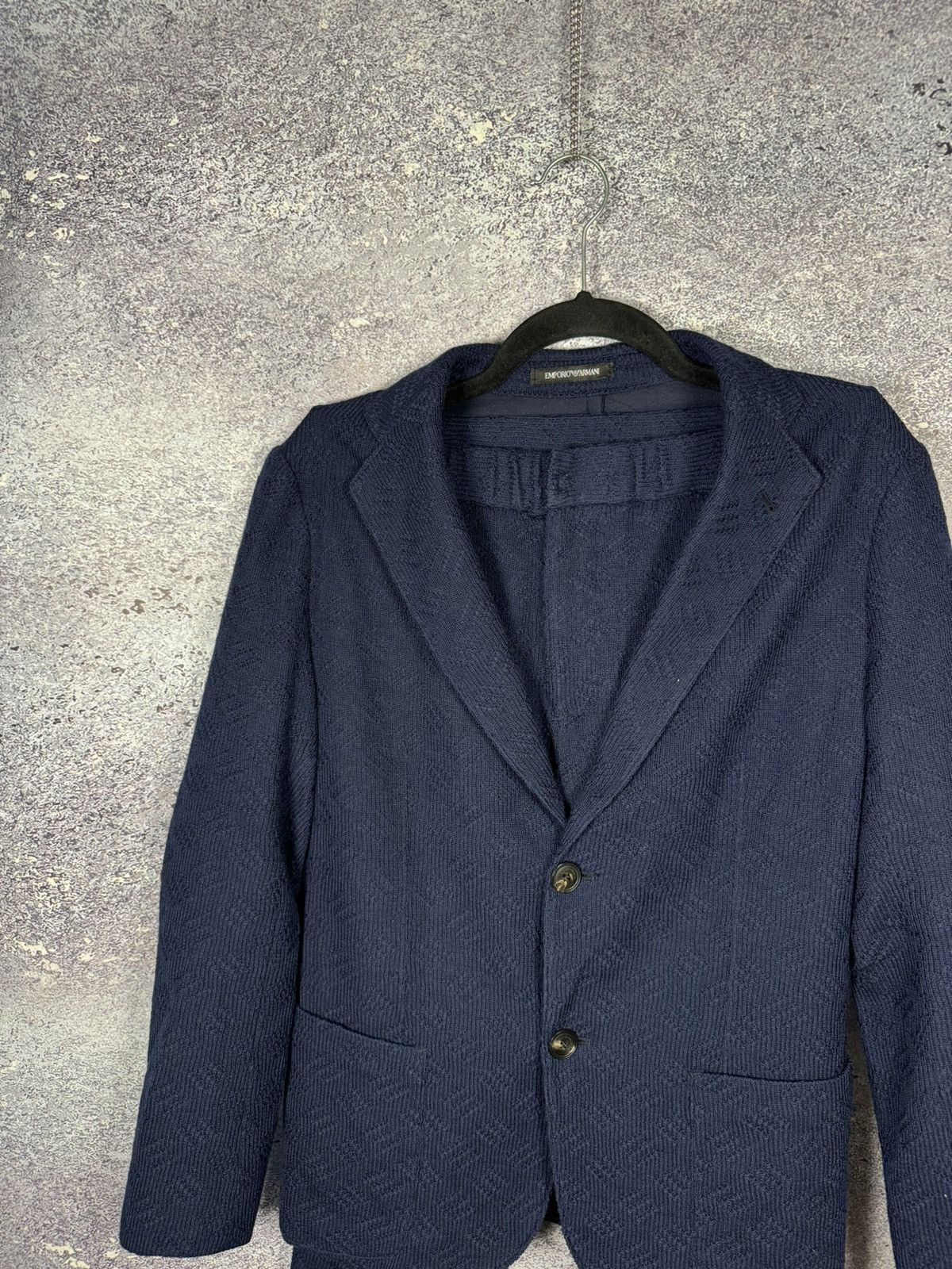 Emporio Armani Emporio Armani Women’s Blue Double Knit Lana Wool Suits Size M / US 6-8 / IT 42-44 - 3 Thumbnail