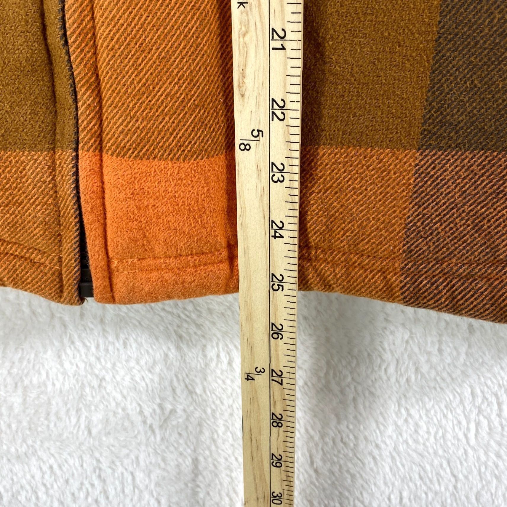 Fox Racing VINTAGE Fox Racing Plaid Lined Zip Up Jacket Sherpa Orange Gray Mens Size S Coat/Coat Jacket Size US S / EU 44-46 / 1 - 5 Thumbnail