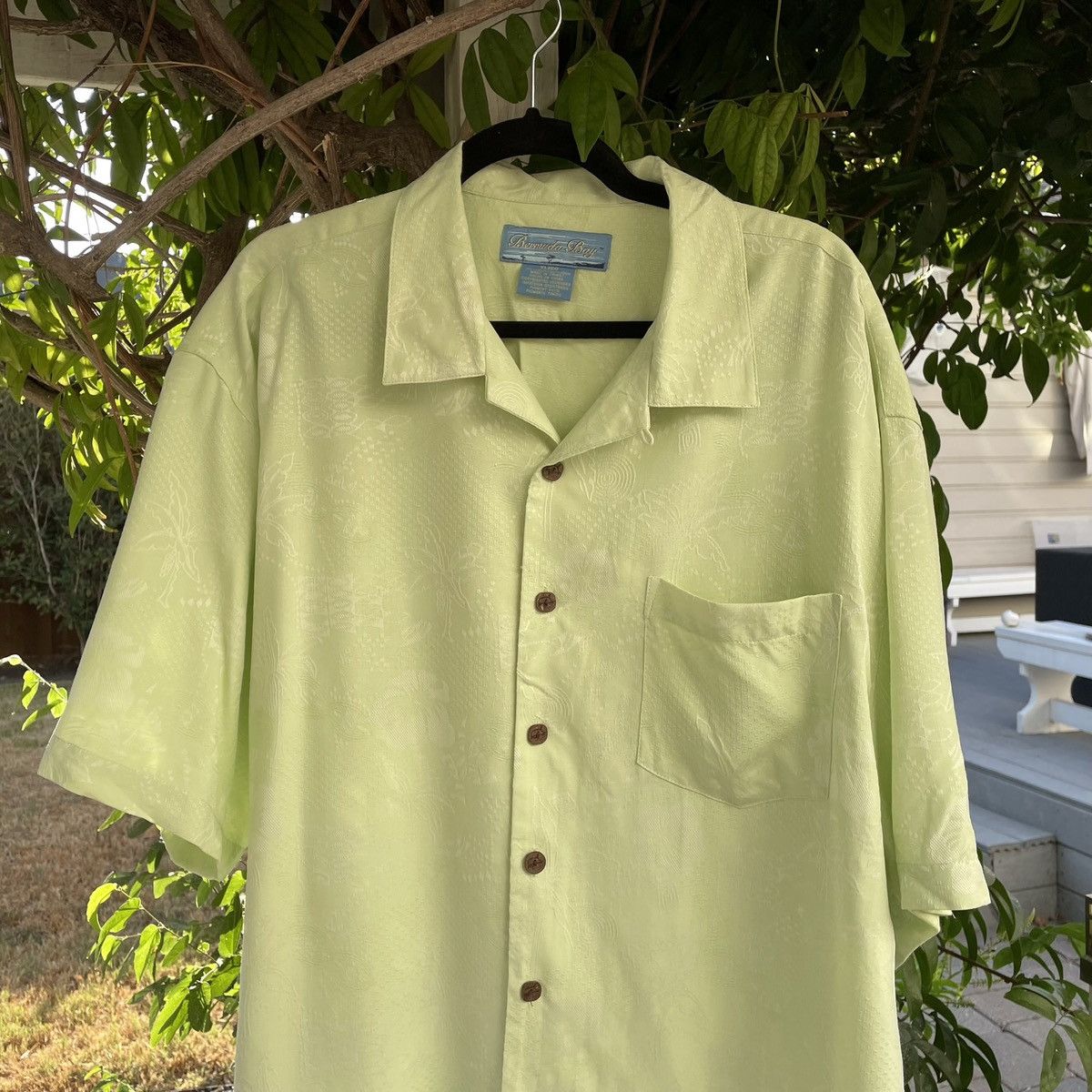 Vintage Vintage Silk Cropped Camp Collar Shirt Bowling Boxy Size US XL / EU 56 / 4 - 1 Thumbnail
