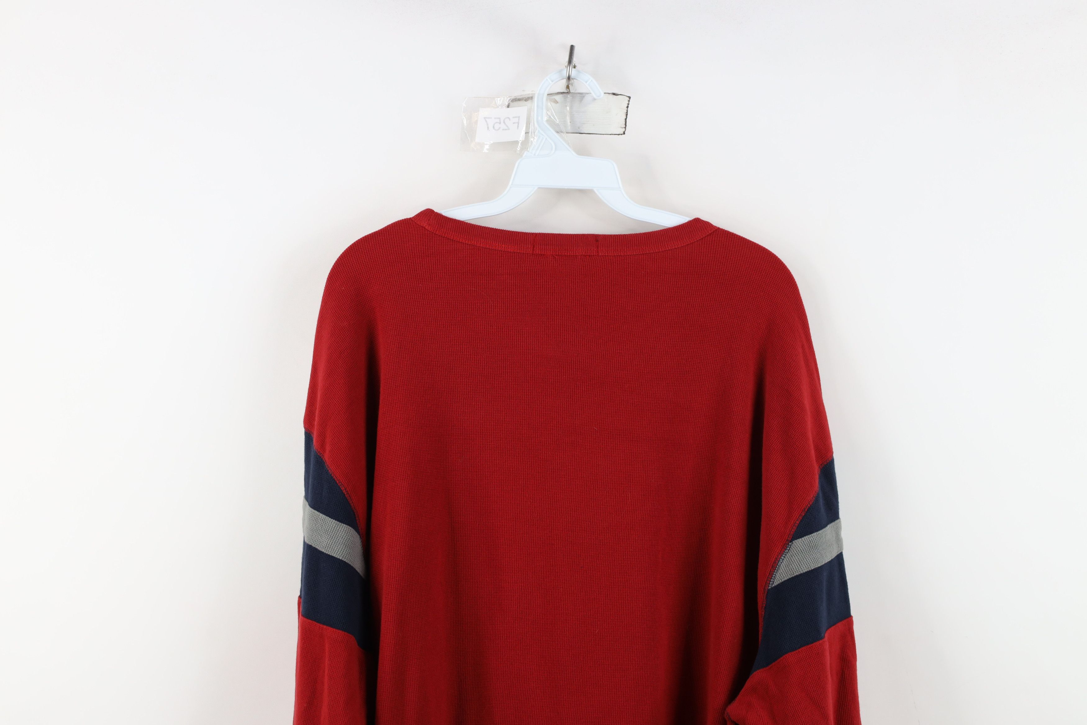 Nautica Vintage Nautica Thermal Waffle Knit Long Sleeve T-Shirt Red Size US XXL / EU 58 / 5 - 12 Thumbnail