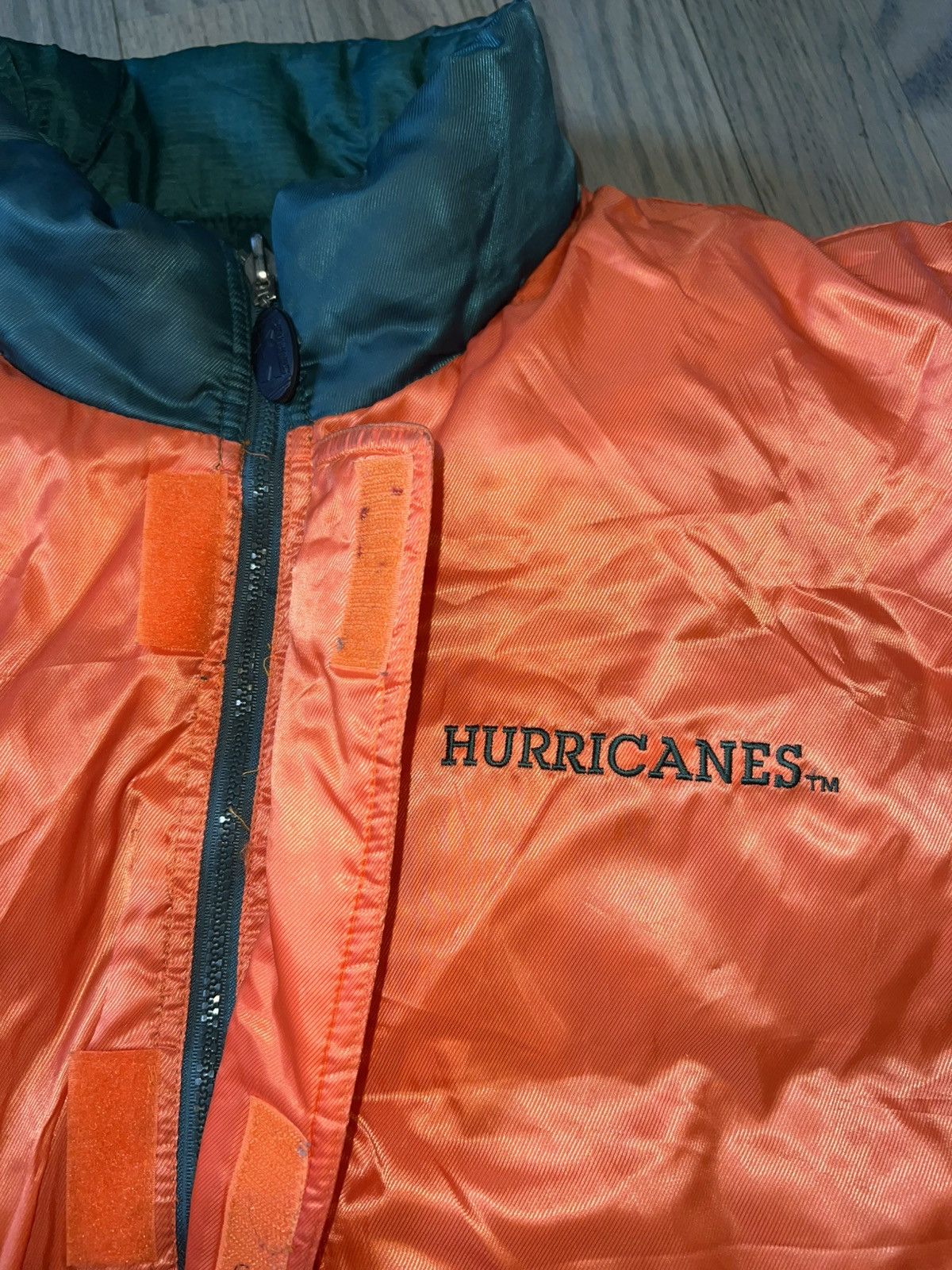 Starter Starter Miami Hurricanes Reversible Jacket Green/Orange Size US L / EU 52-54 / 3 - 7 Thumbnail