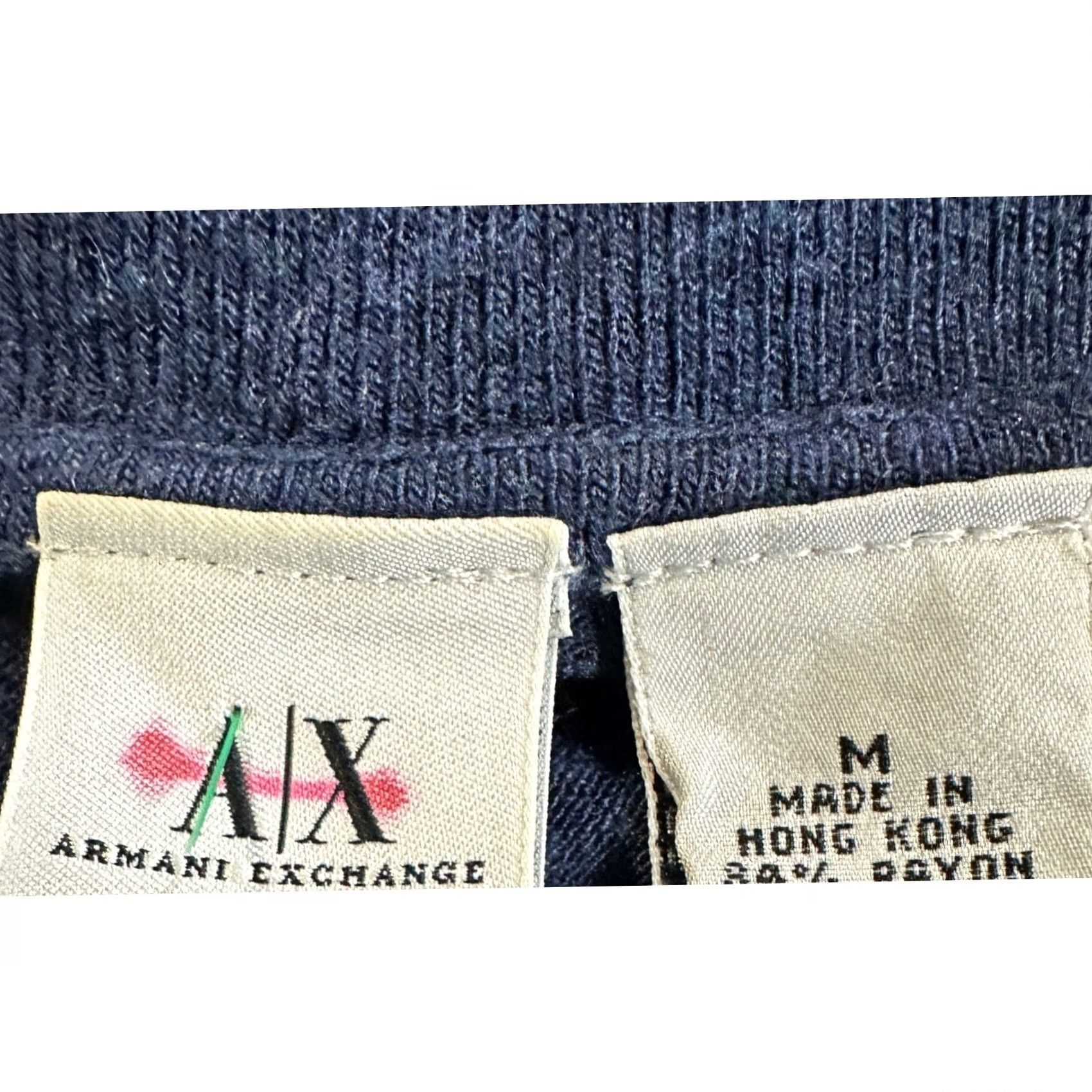 Armani Exchange Armani Exchange Sweater Polo Mens Medium Blue Long Sleeve Lightweight Stretch Size US M / EU 48-50 / 2 - 4 Thumbnail